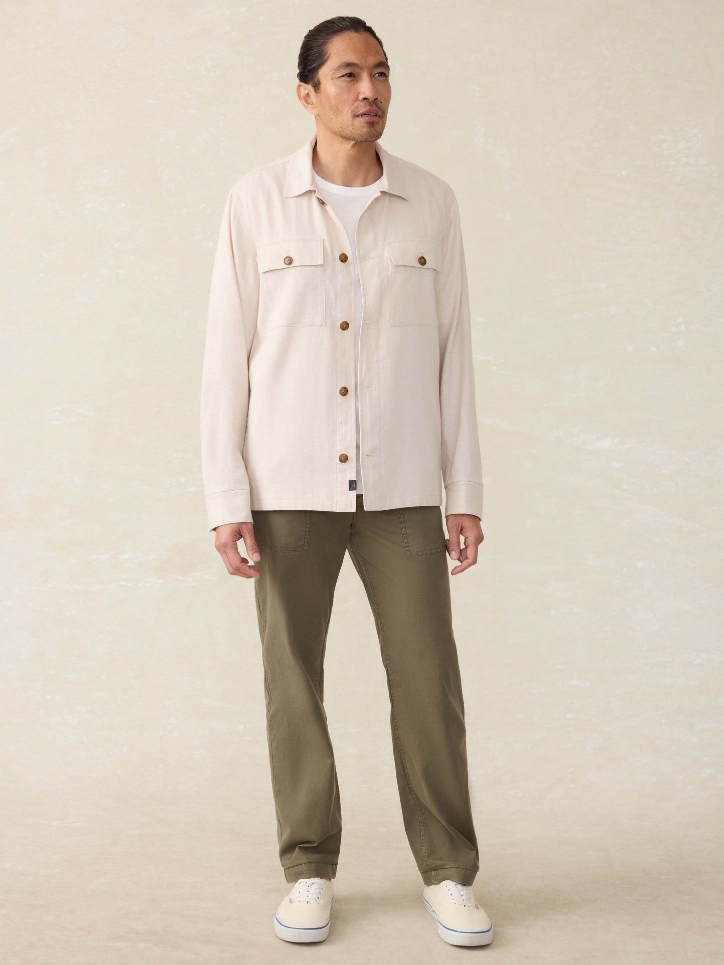MovementTM Linen Shirt Jacket - Dorset Sand