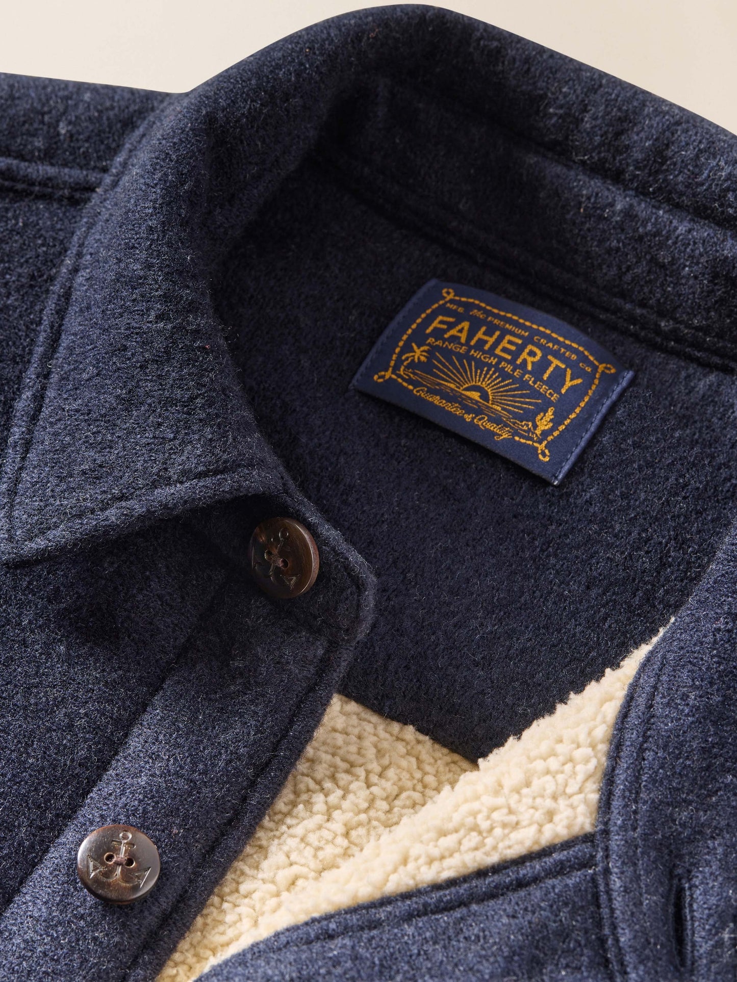 Range Fleece Lined Cpo - Navy Shadow Twill