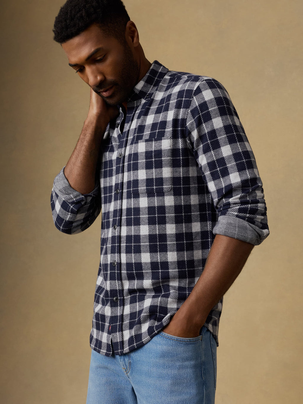 LegendTM Sweater Shirt (Single Pocket) - Midnight Lake Plaid