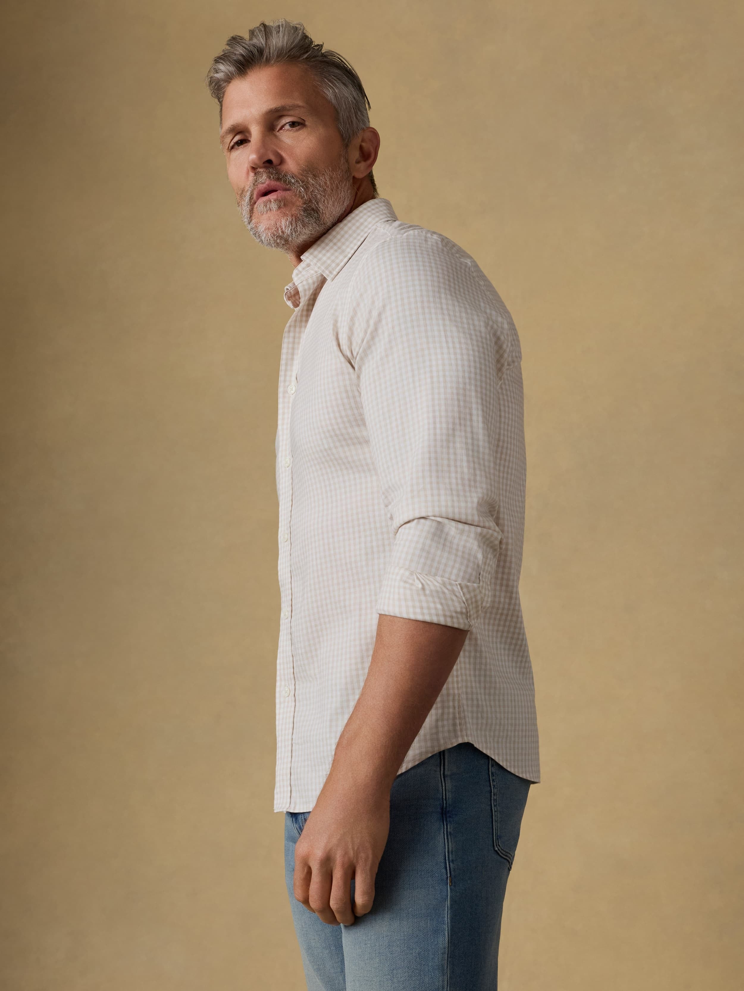 The MovementTM Shirt - Faded Khaki Gingham