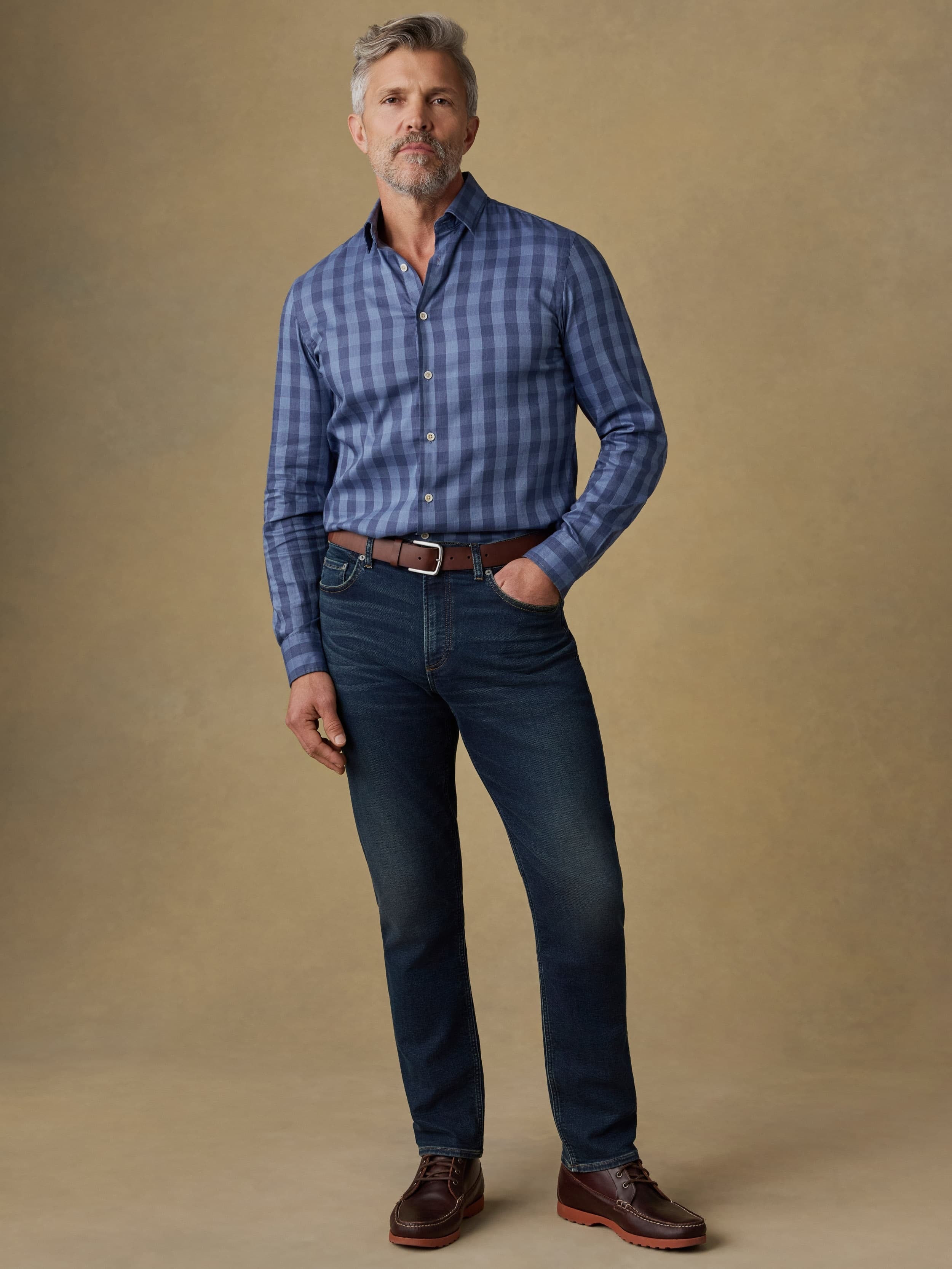 MovementTM Monterey Shirt - Navy Tide Check