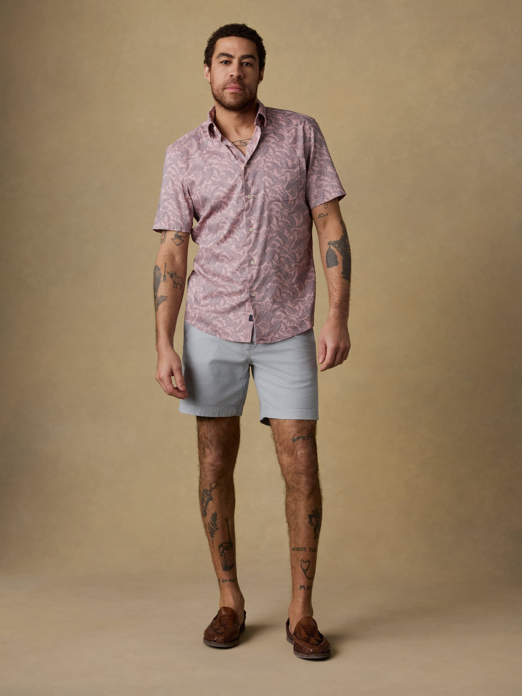 Short-Sleeve MovementTM Monterey Shirt - Mauve Tropic Foliage