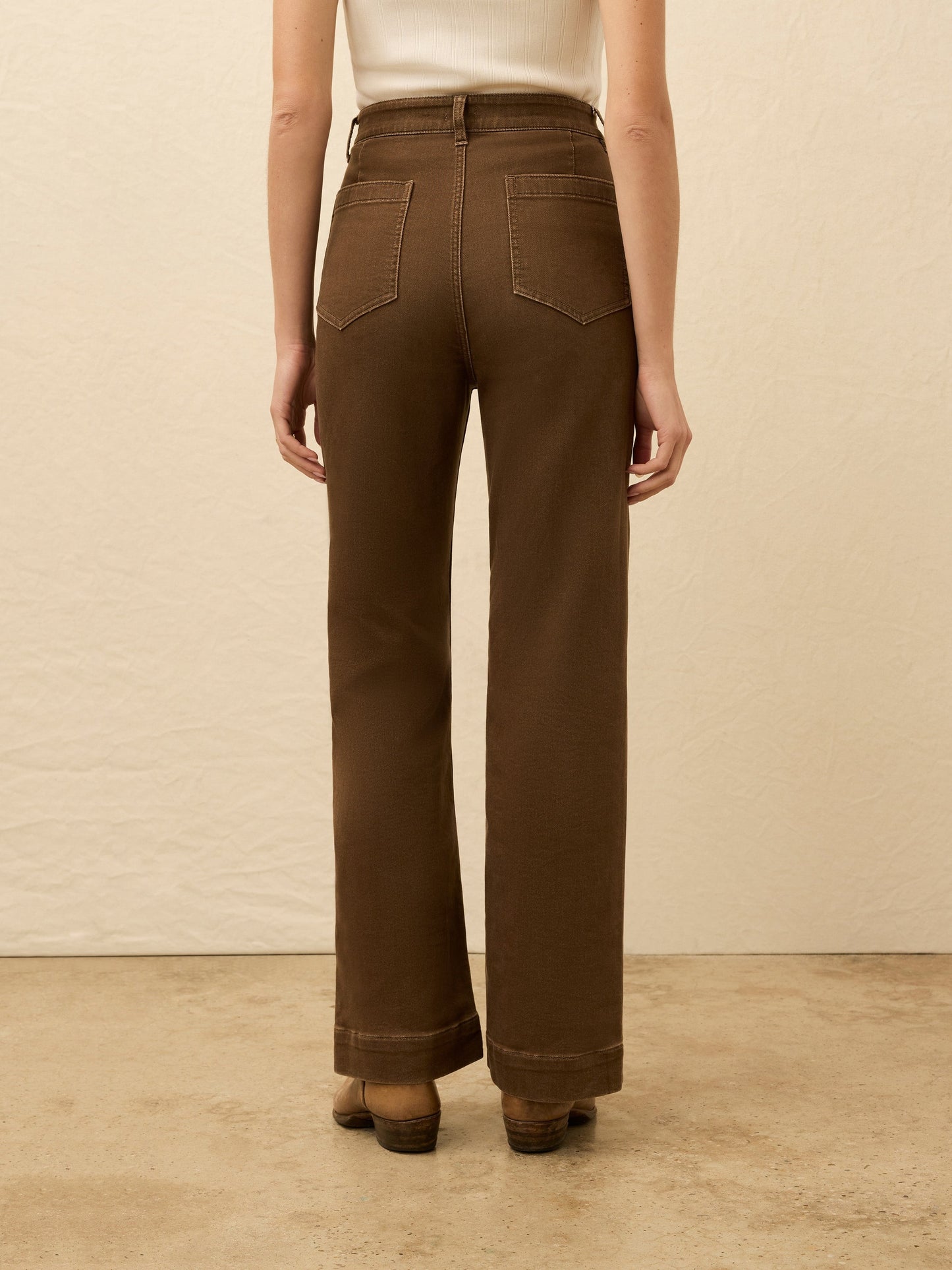 Stretch Terry Patch Pocket Pant - Walnut