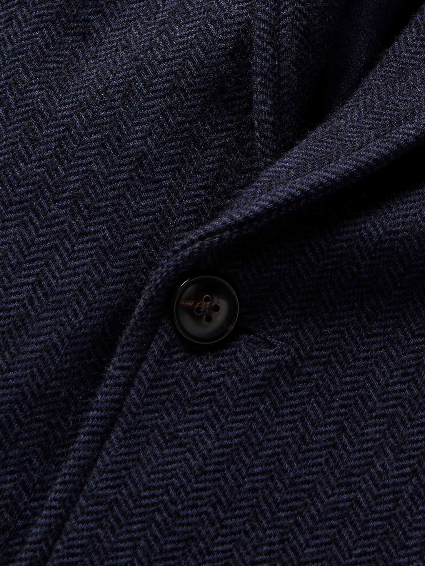 Inlet Knit Tweed Blazer - Navy Twilight Herringbone