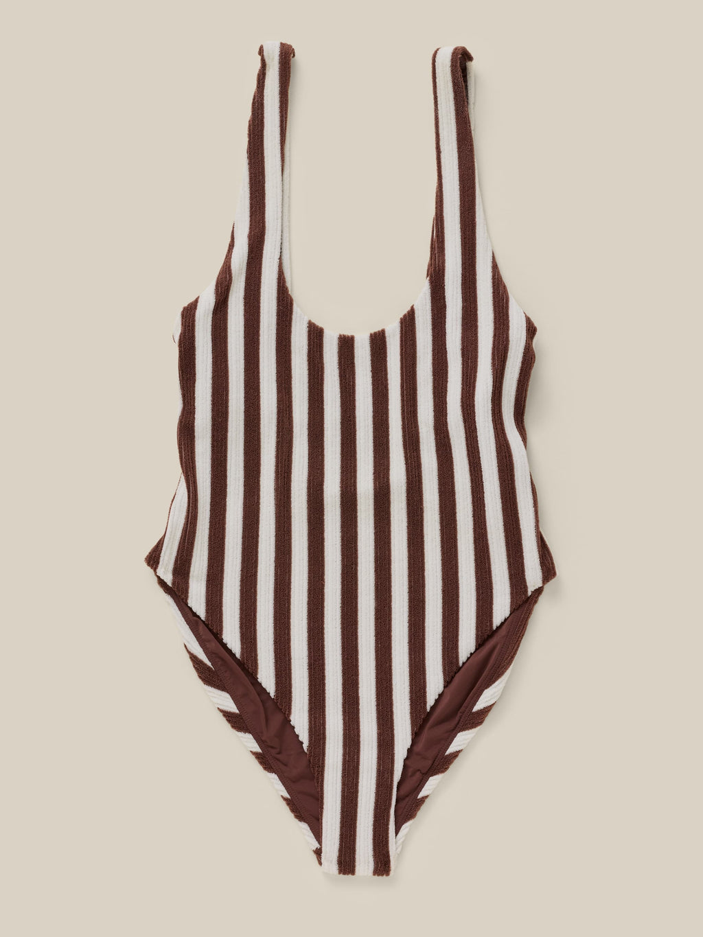 Wavebreak One Piece - Mini Cocoa Stripe