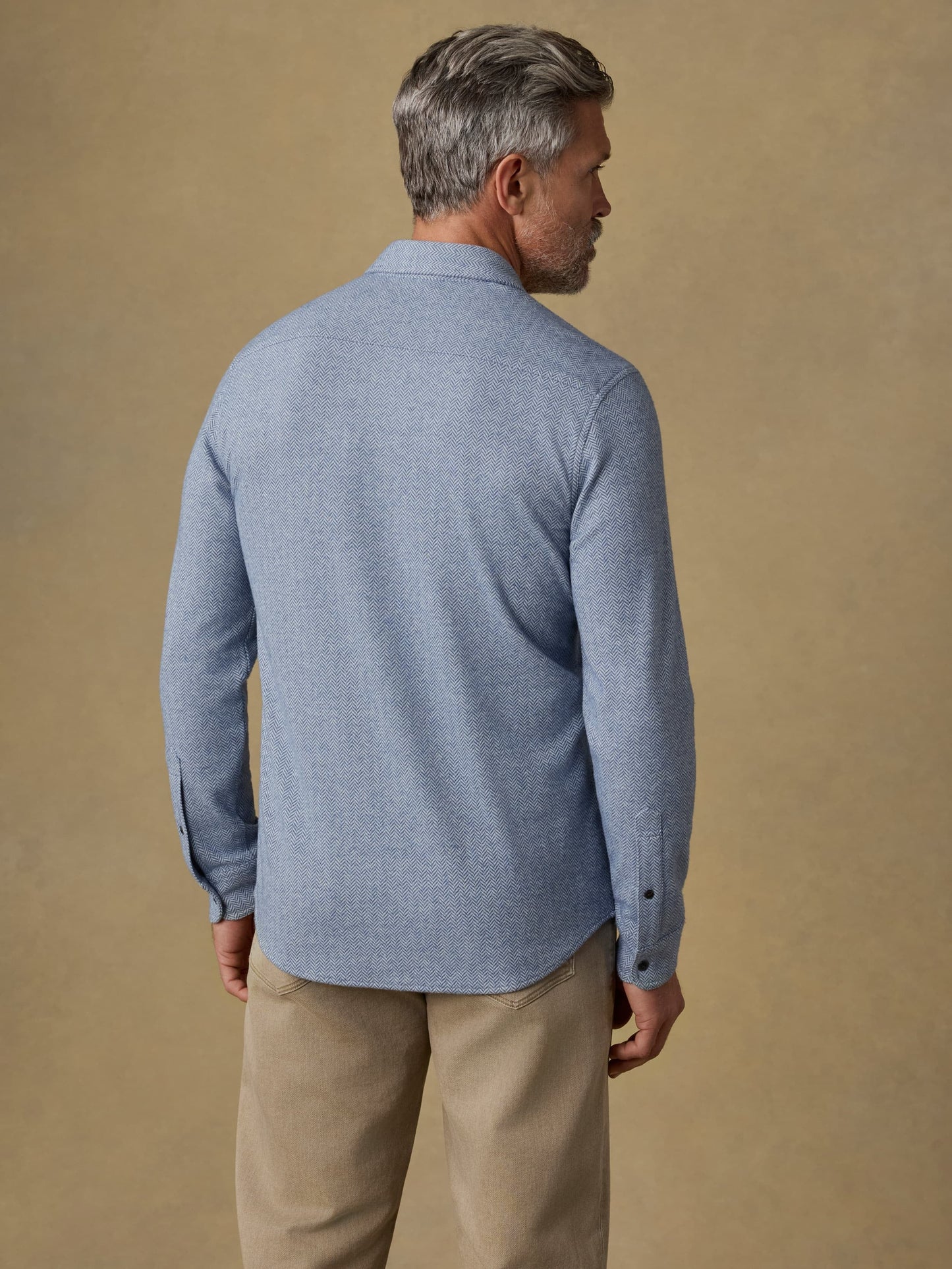 LegendTM Sweater Shirt - Dusty Blue Herringbone