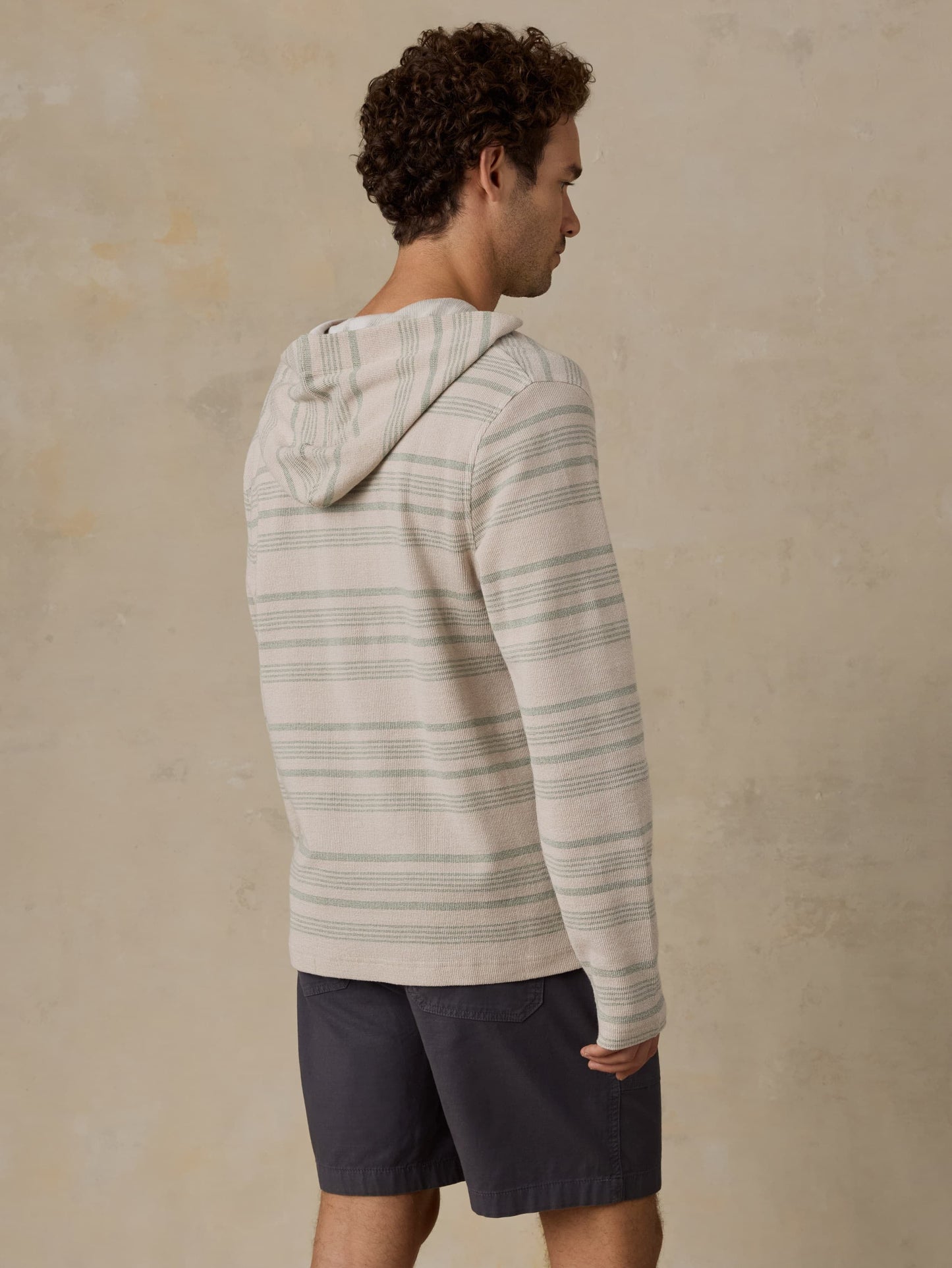 Oasis Hoodie - Sage Beach Stripe