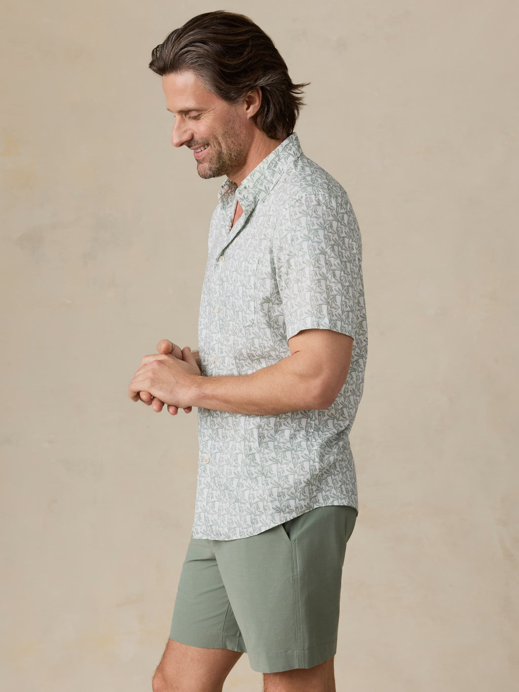Short-Sleeve MovementTM Monterey Shirt - Aspen Green Leaf