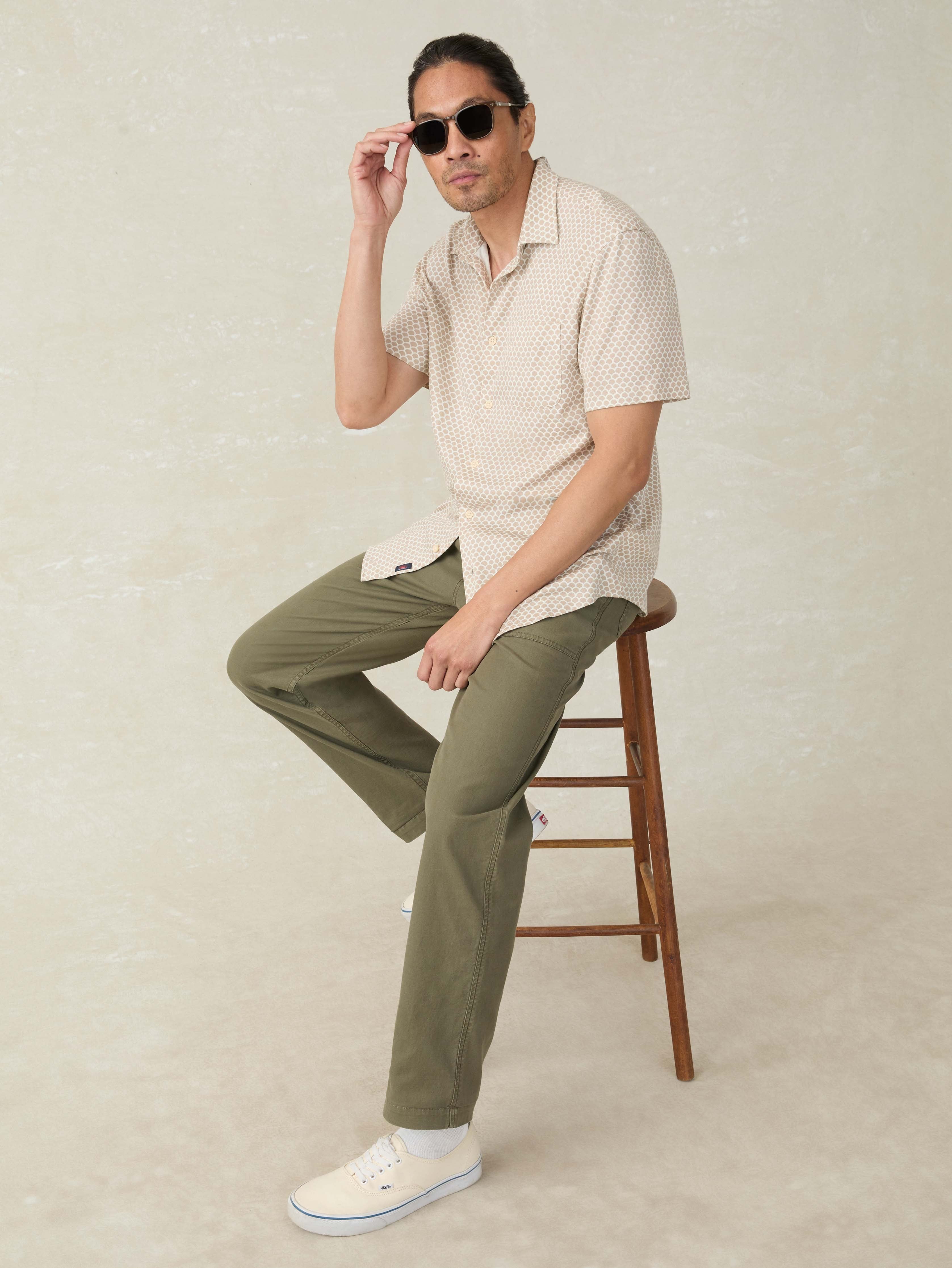 Short-Sleeve Hermosa Shirt - Island Sand Fishscale