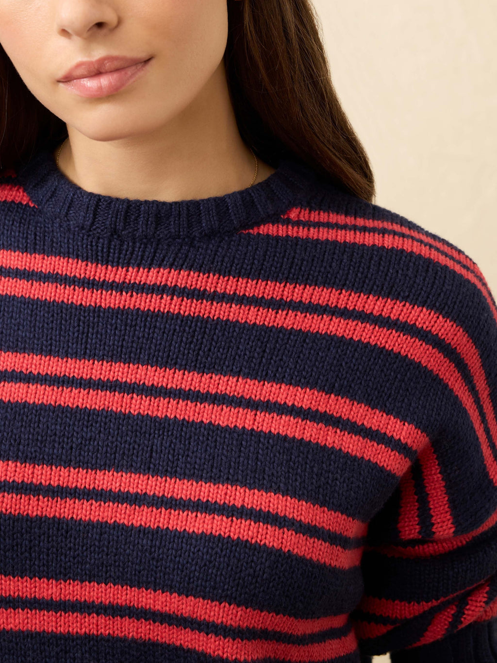 Heirloom Cotton Summit Pullover - Midnight Stripe