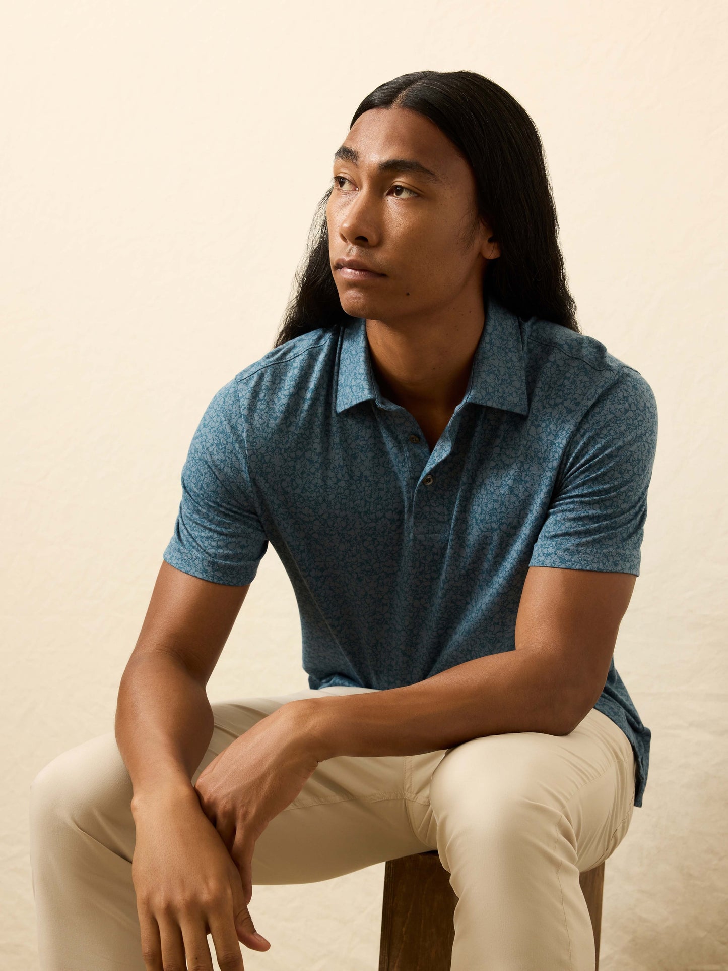 Short-Sleeve MovementTM Pique Polo - Eastern Sky Blossom