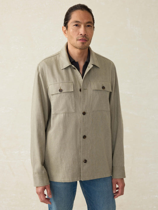MovementTM Linen Shirt Jacket - Sage Cliff