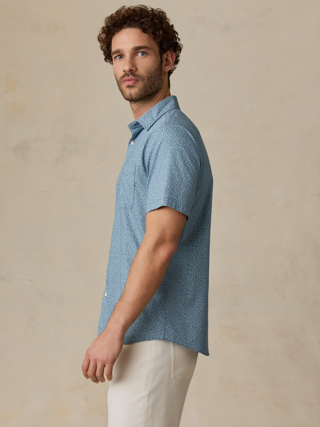 Short-Sleeve MovementTM Monterey Shirt - Teal Grove Foliage