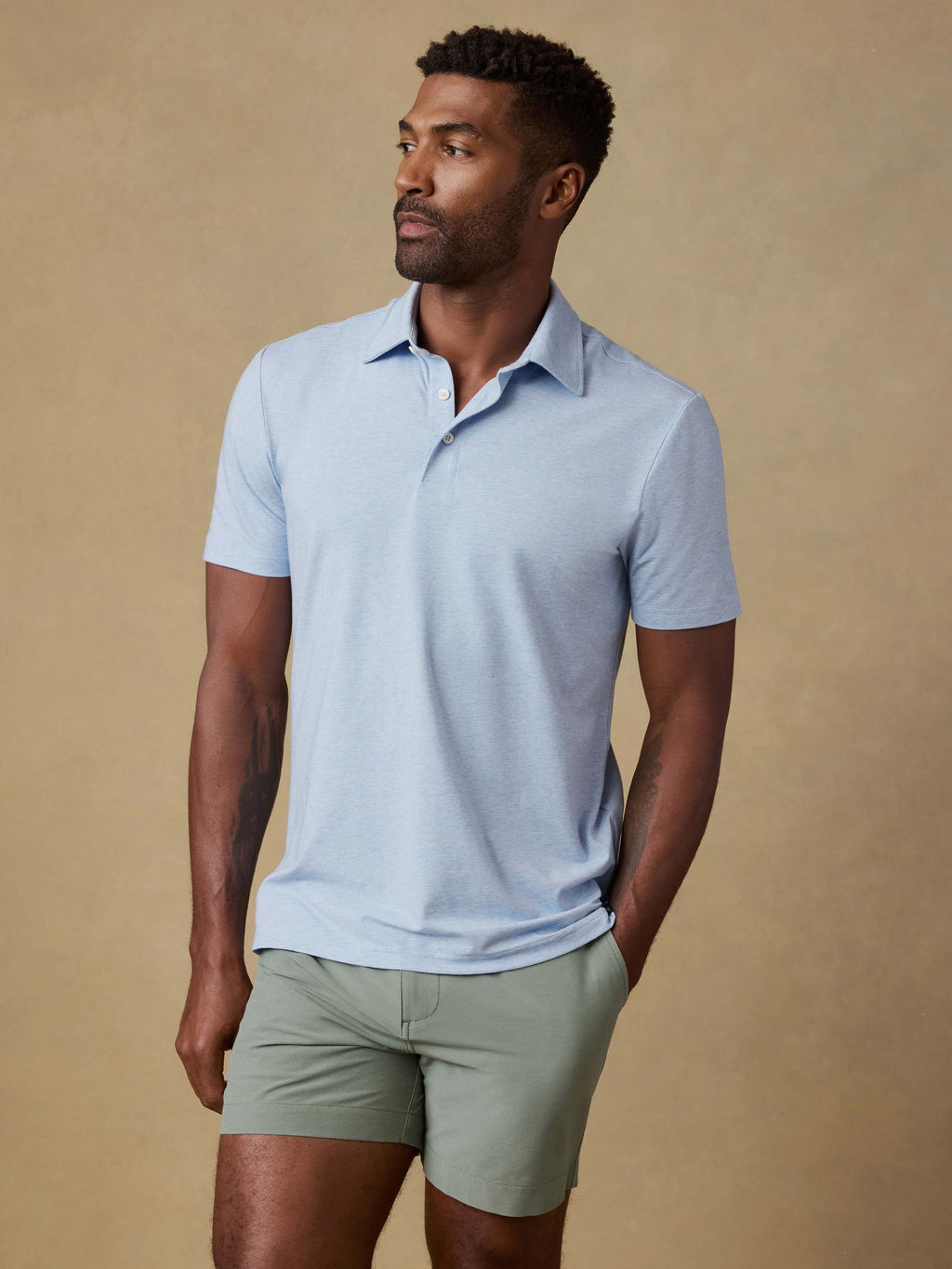 Short-Sleeve MovementTM Polo - Cardiff Blue Heather
