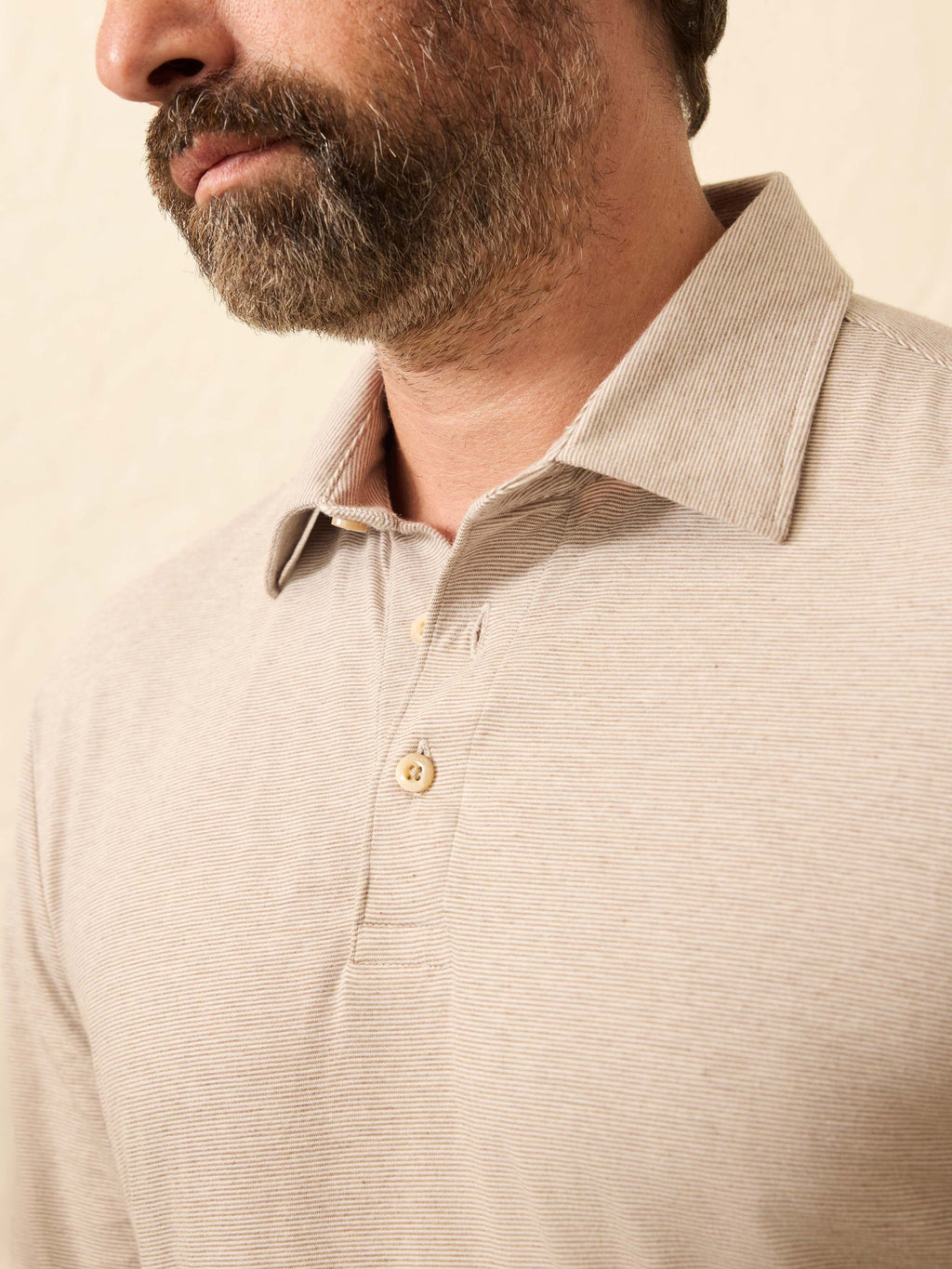 Long-Sleeve MovementTM Polo - Mountain Bark Feeder