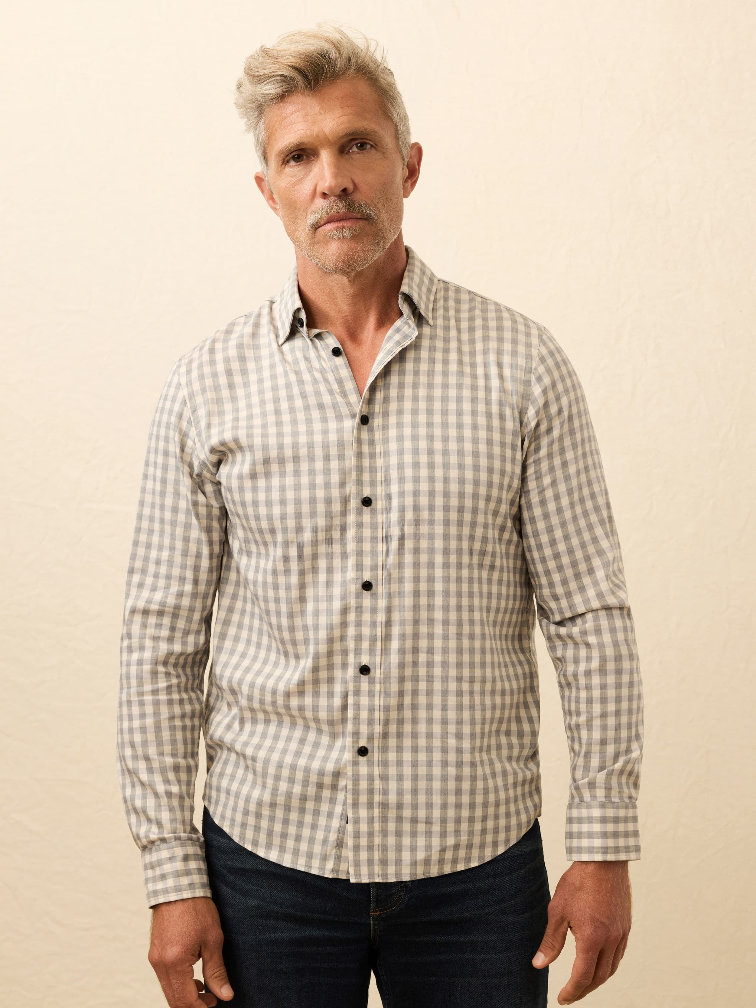 Soft Twill MovementTM Shirt - Wind Grey Gingham