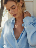 Laguna Linen Relaxed Shirt - Chambray Blue