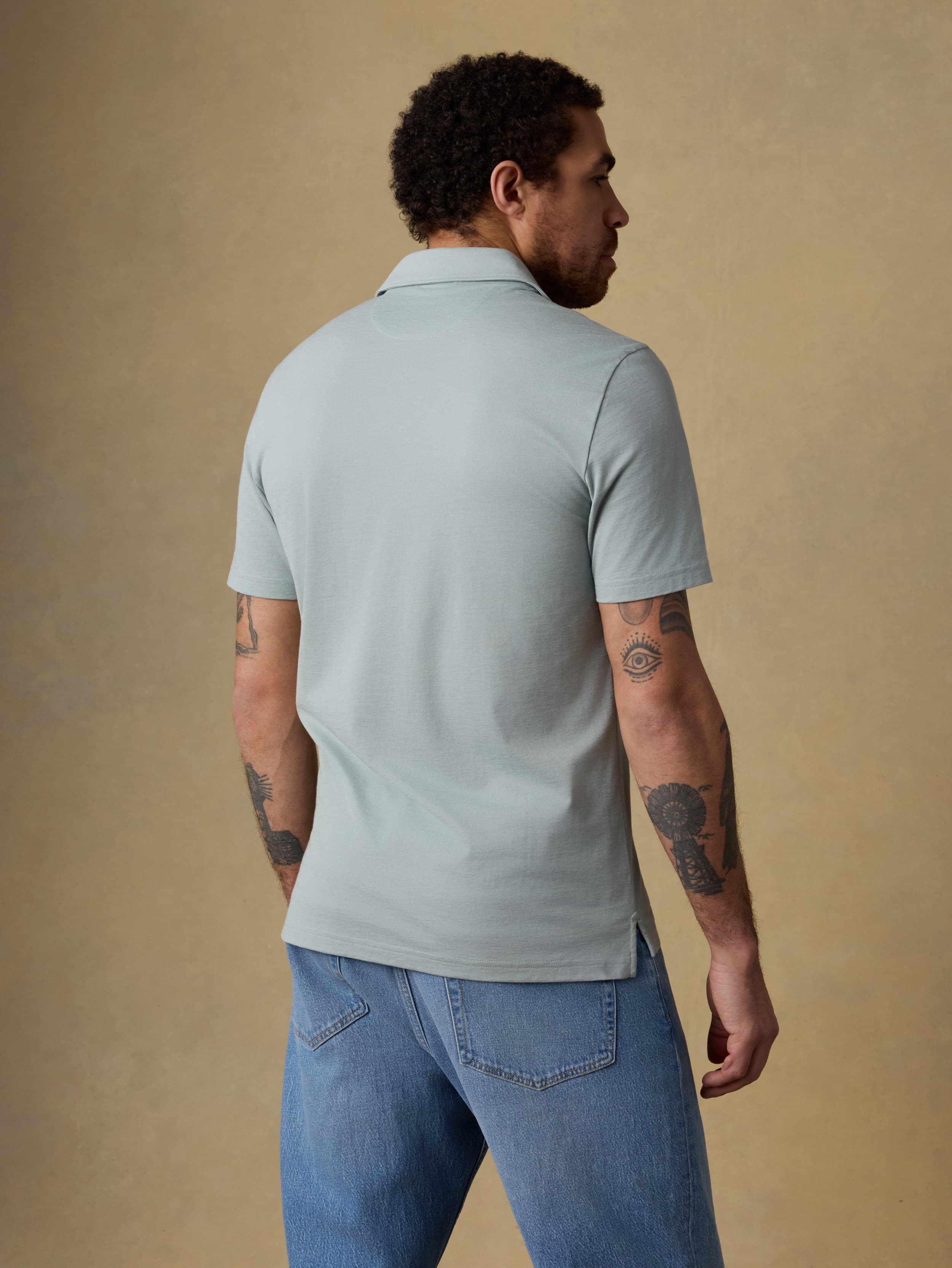 Short-Sleeve MovementTM Pique Polo - Aspen Green Melange