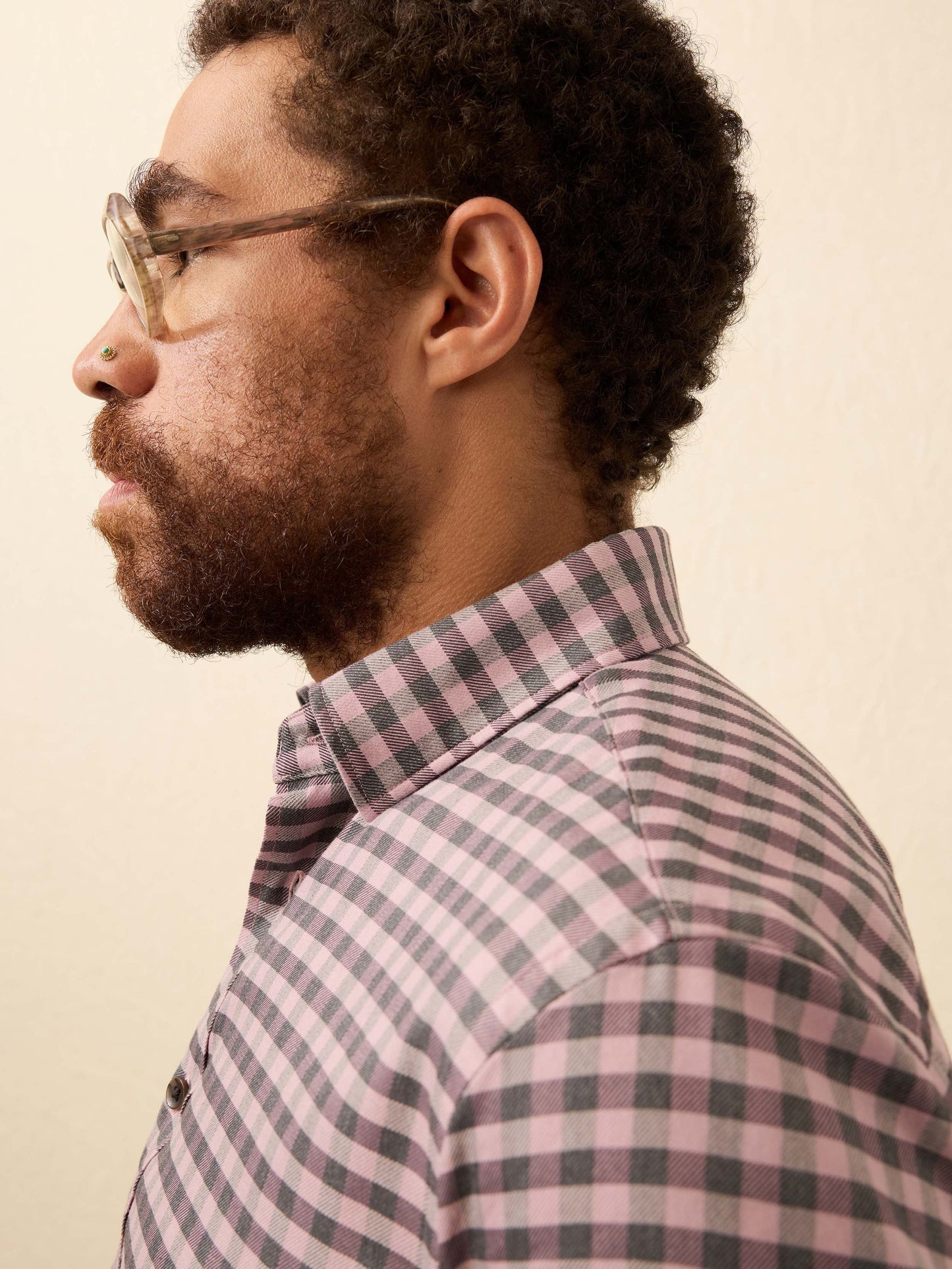 Soft Twill MovementTM Shirt - Charcoal Plum Gingham