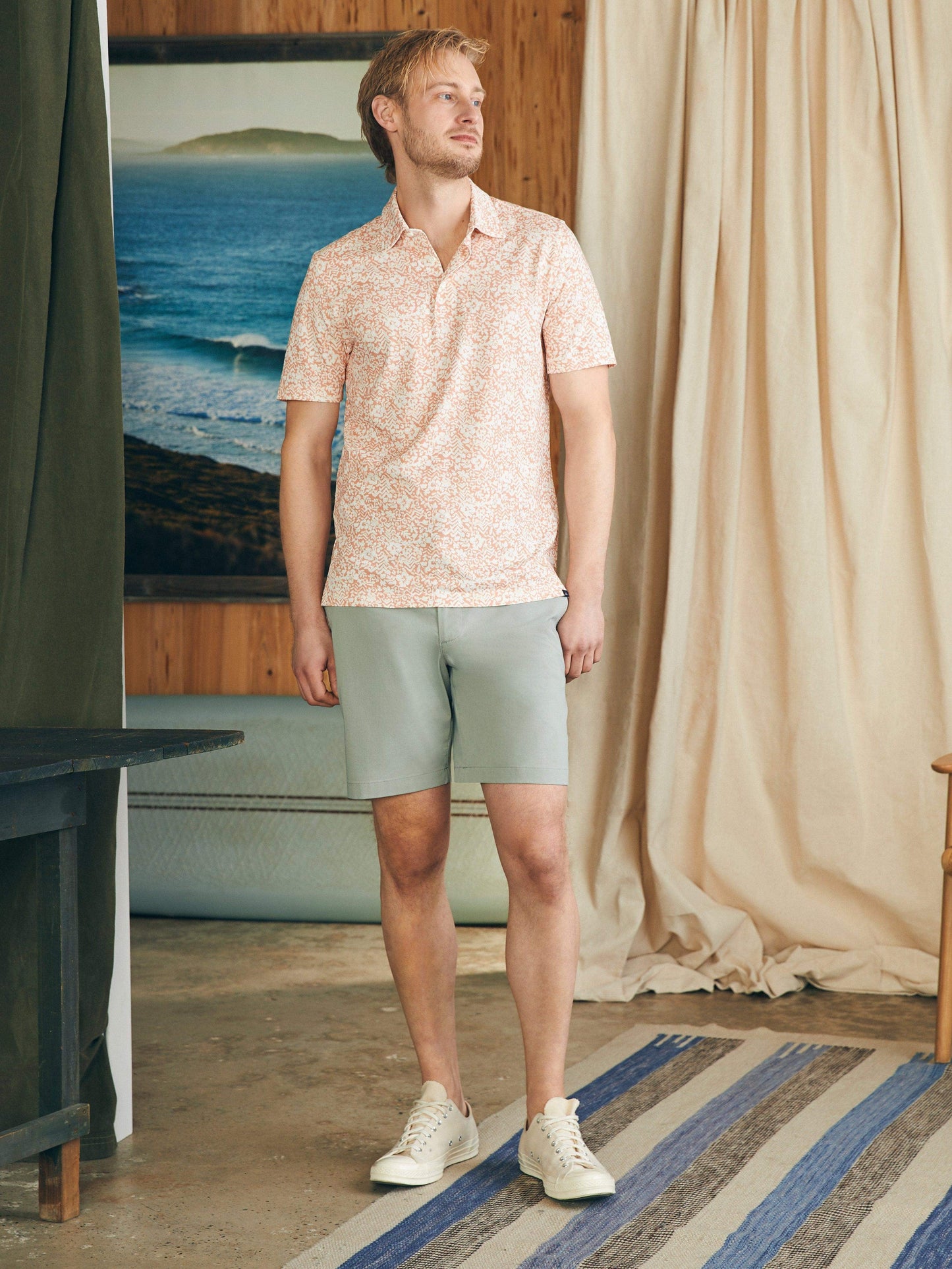 Short-Sleeve MovementTM Pique Polo - Hilo Rose Floral Print