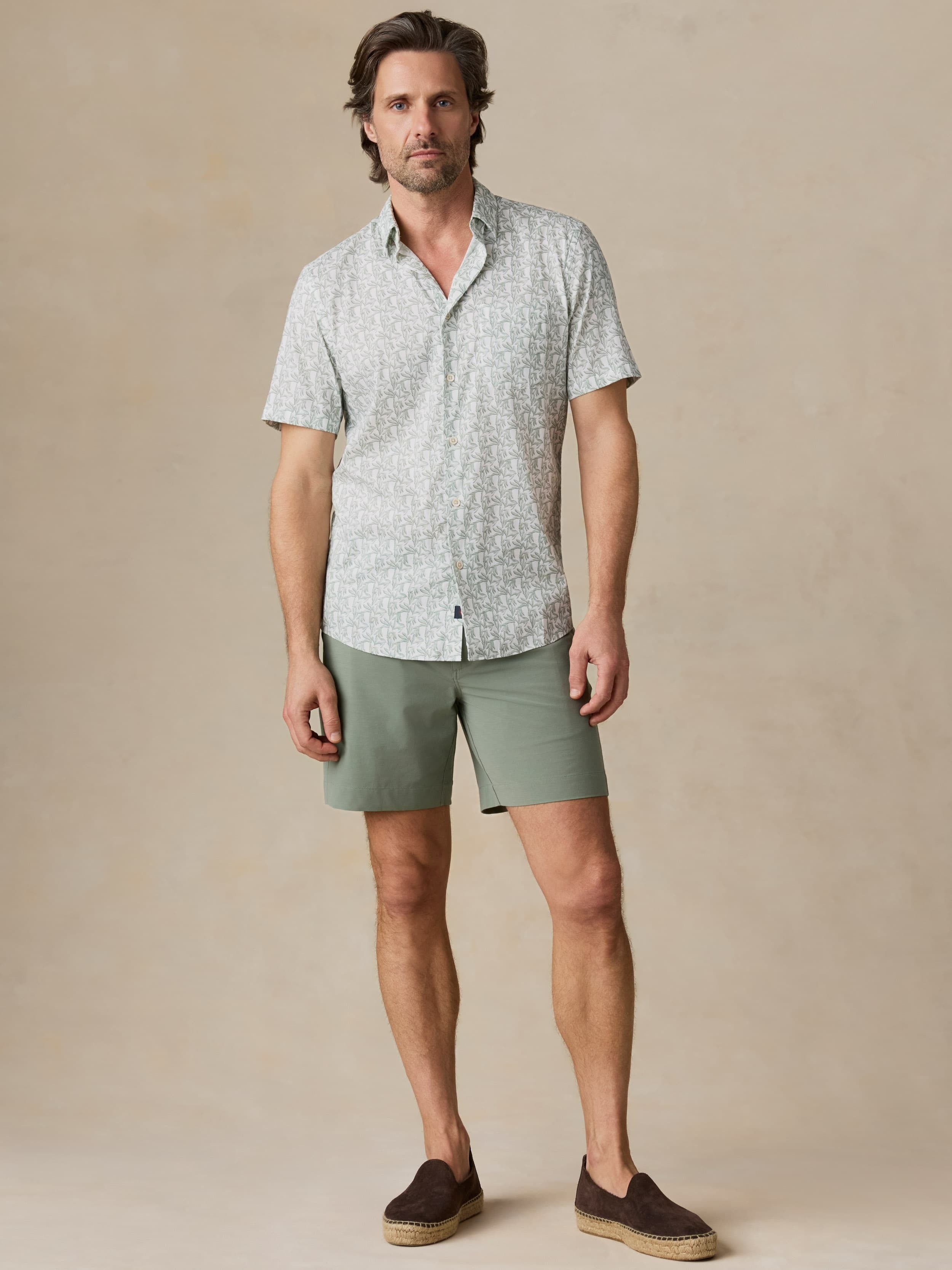 Short-Sleeve MovementTM Monterey Shirt - Aspen Green Leaf