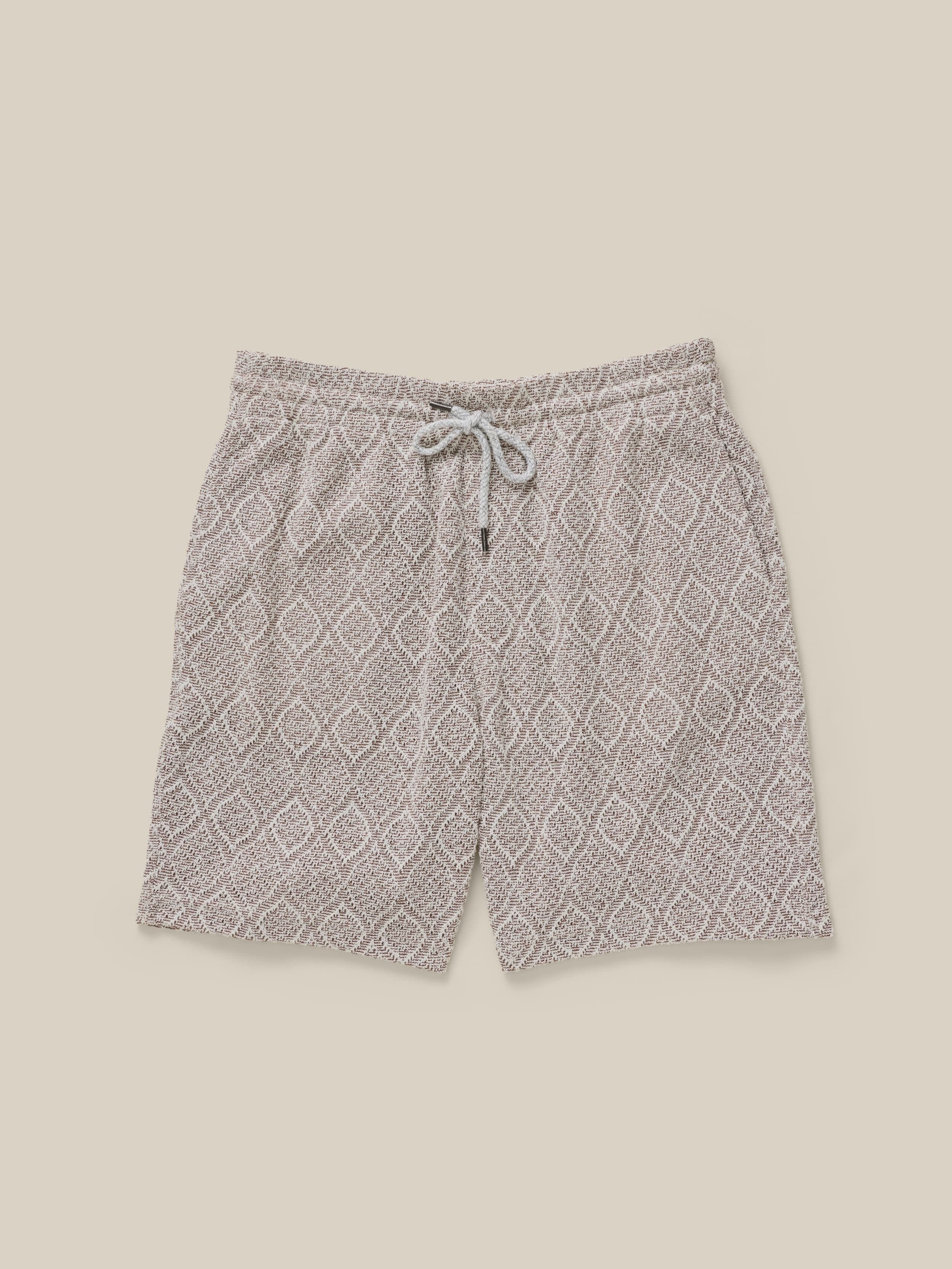 Oasis Drawstring Short - Brown Island Medallion