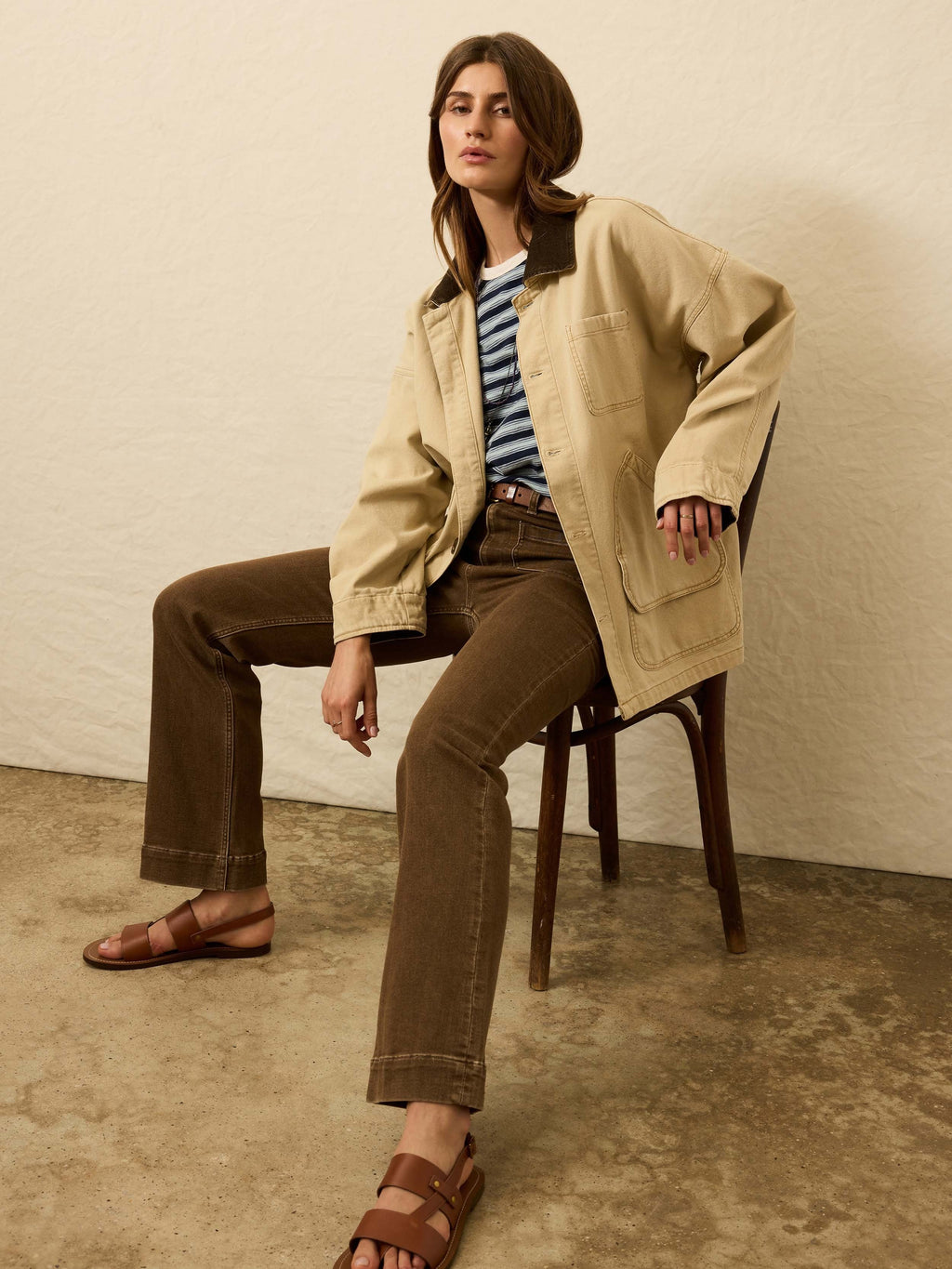 Sunwashed Canvas Barn Jacket - Sandy Khaki