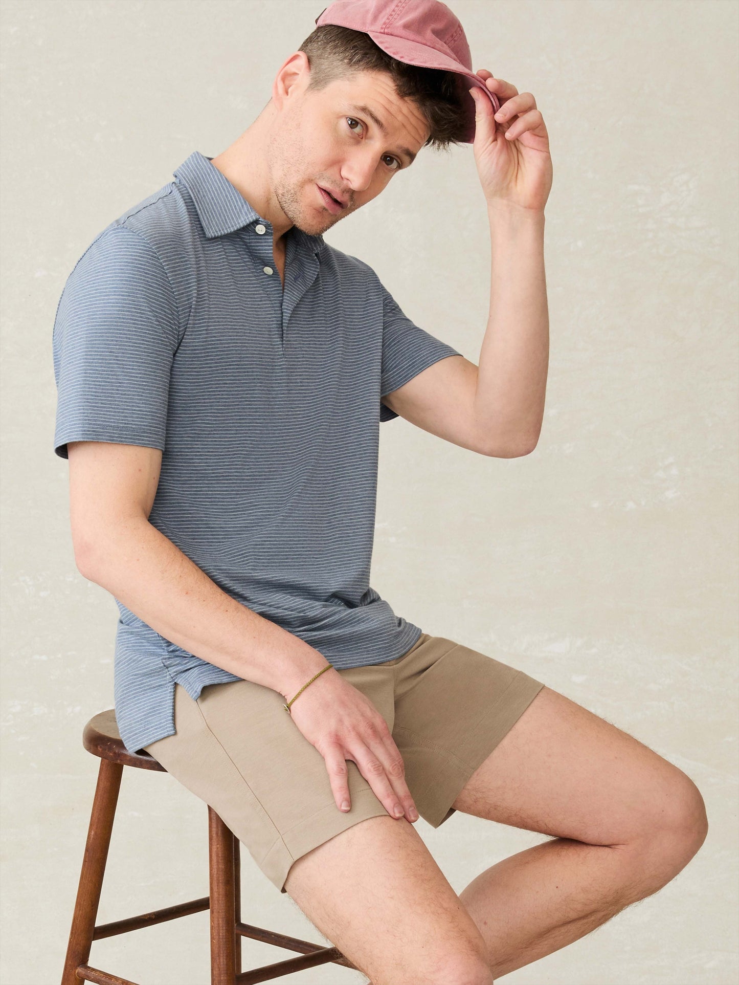 Short-Sleeve MovementTM Polo - Azure Beach Stripe