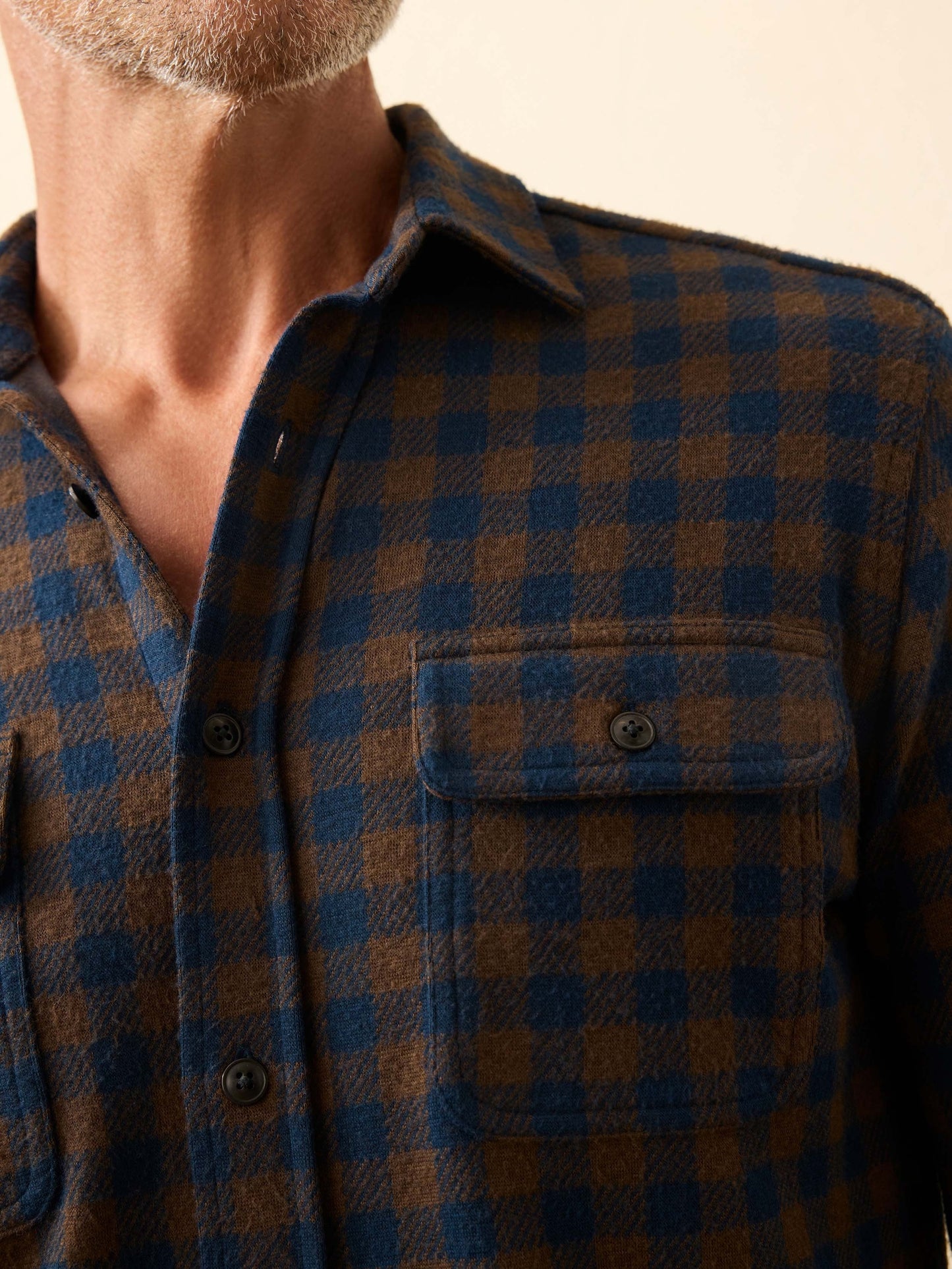 LegendTM Sweater Shirt - Navy Woodland Check