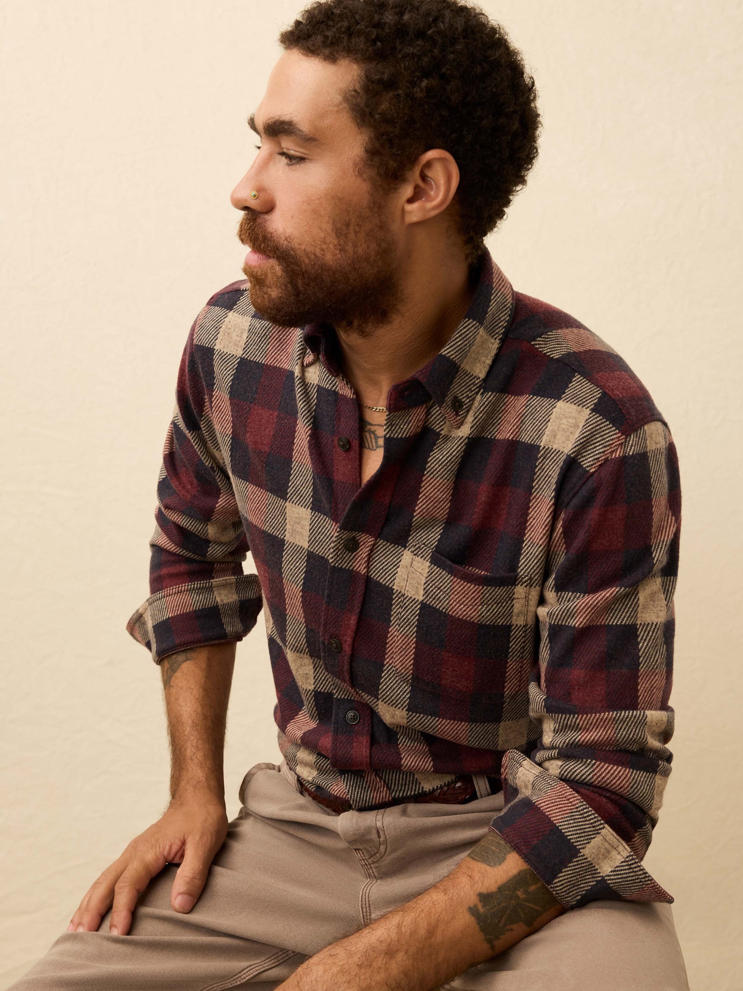 LegendTM Sweater Shirt (Single Pocket) - Burchfield Plaid