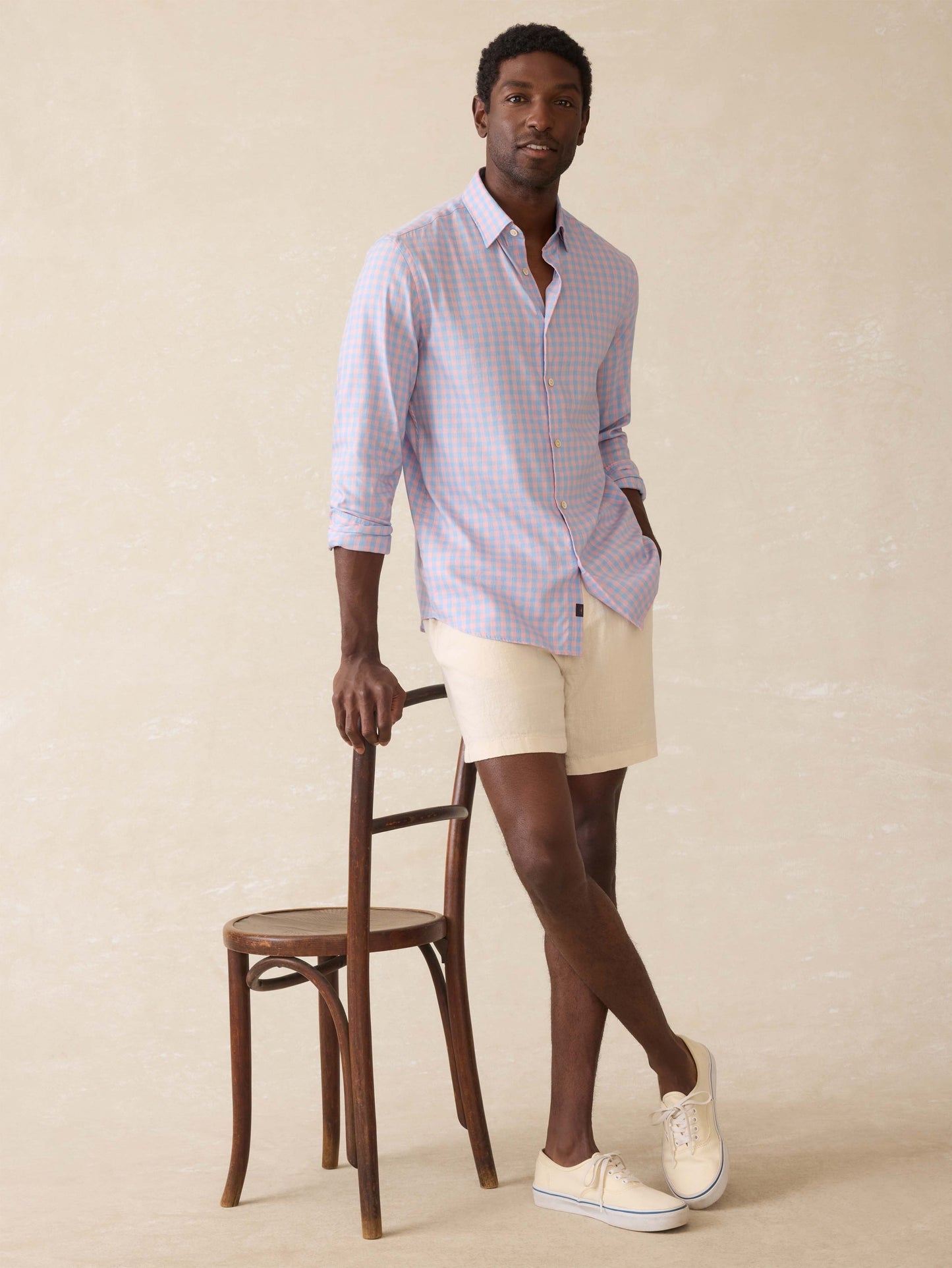 MovementTM Monterey Shirt - Coral Sky Gingham