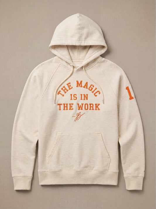 Jalen Brunson High Standard Fleece Hoodie - Antique Ivory Heather