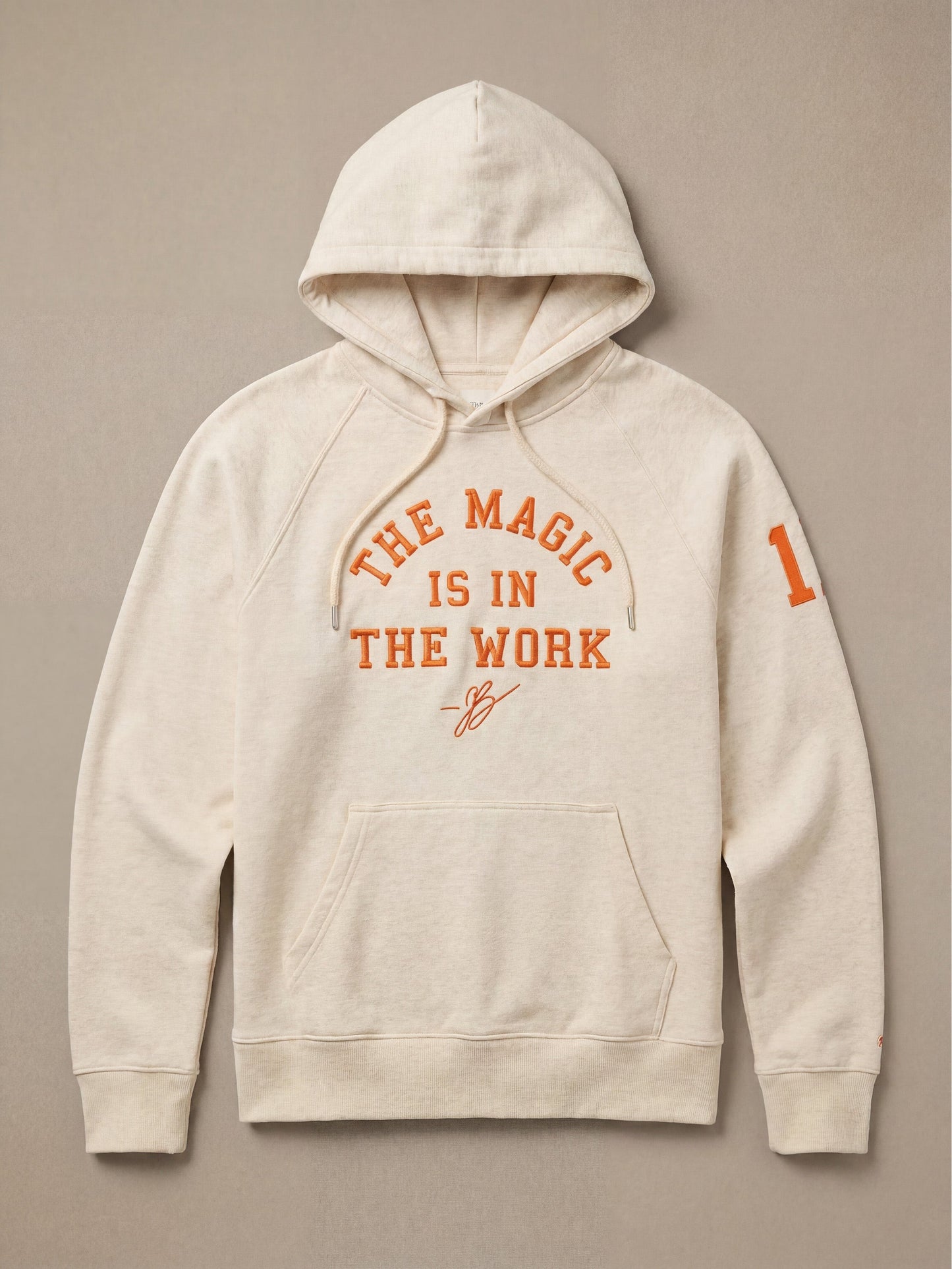 Jalen Brunson High Standard Fleece Hoodie - Antique Ivory Heather