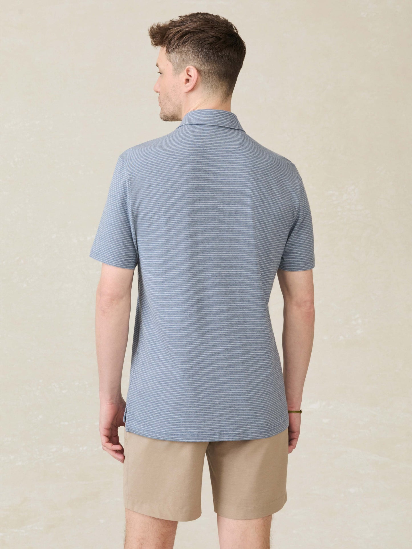 Short-Sleeve MovementTM Polo - Azure Beach Stripe