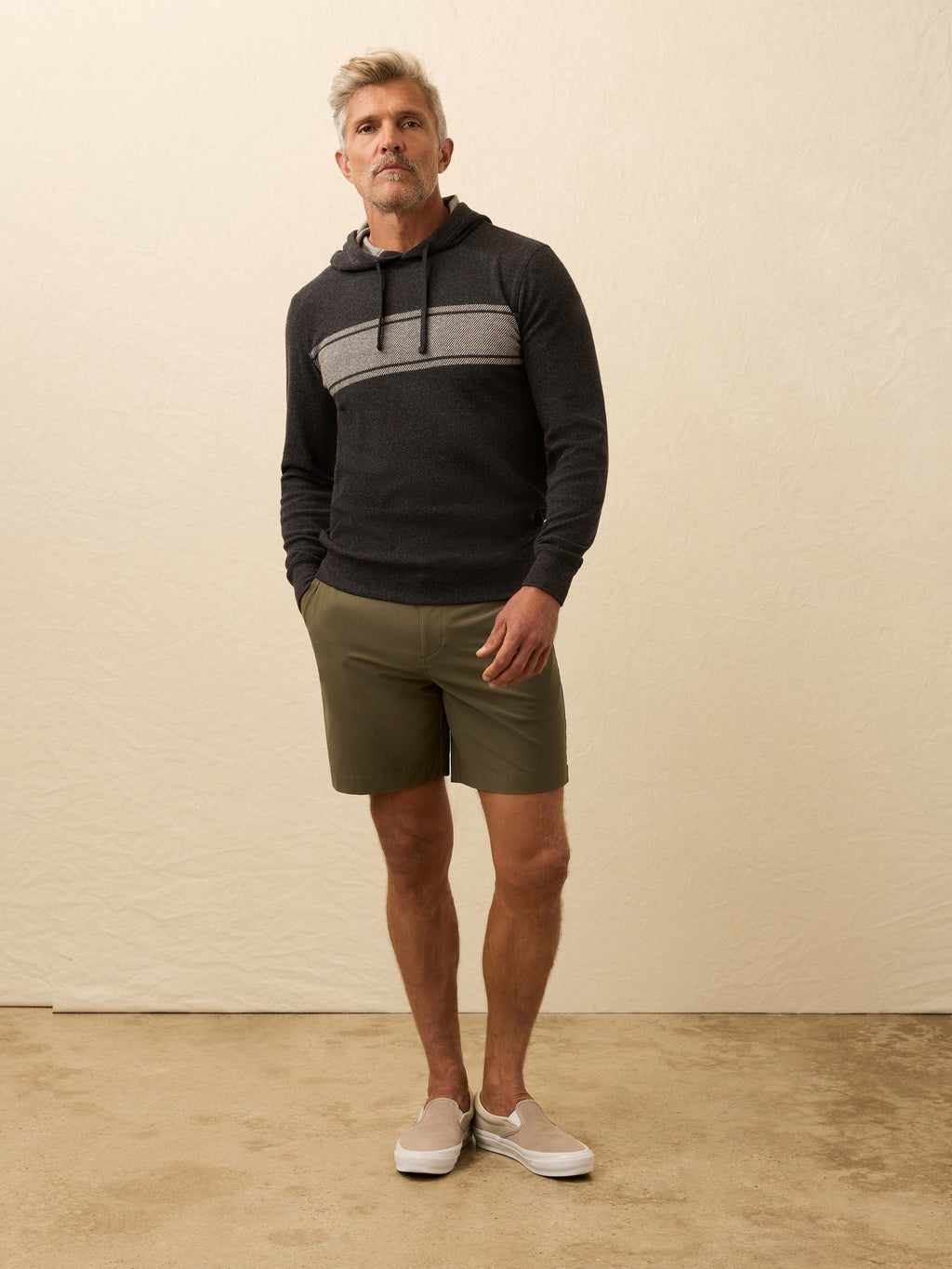 LegendTM Sweater Hoodie - Charcoal Heather Surf Stripe