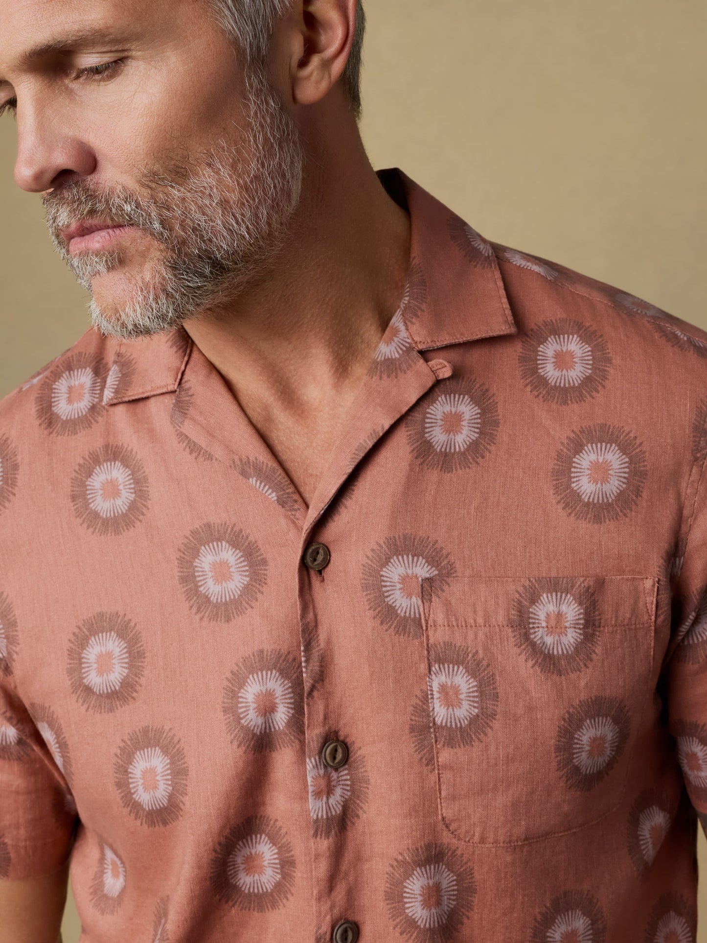 Short-Sleeve Breeze Camp Shirt - Sienna Coast Fireworks