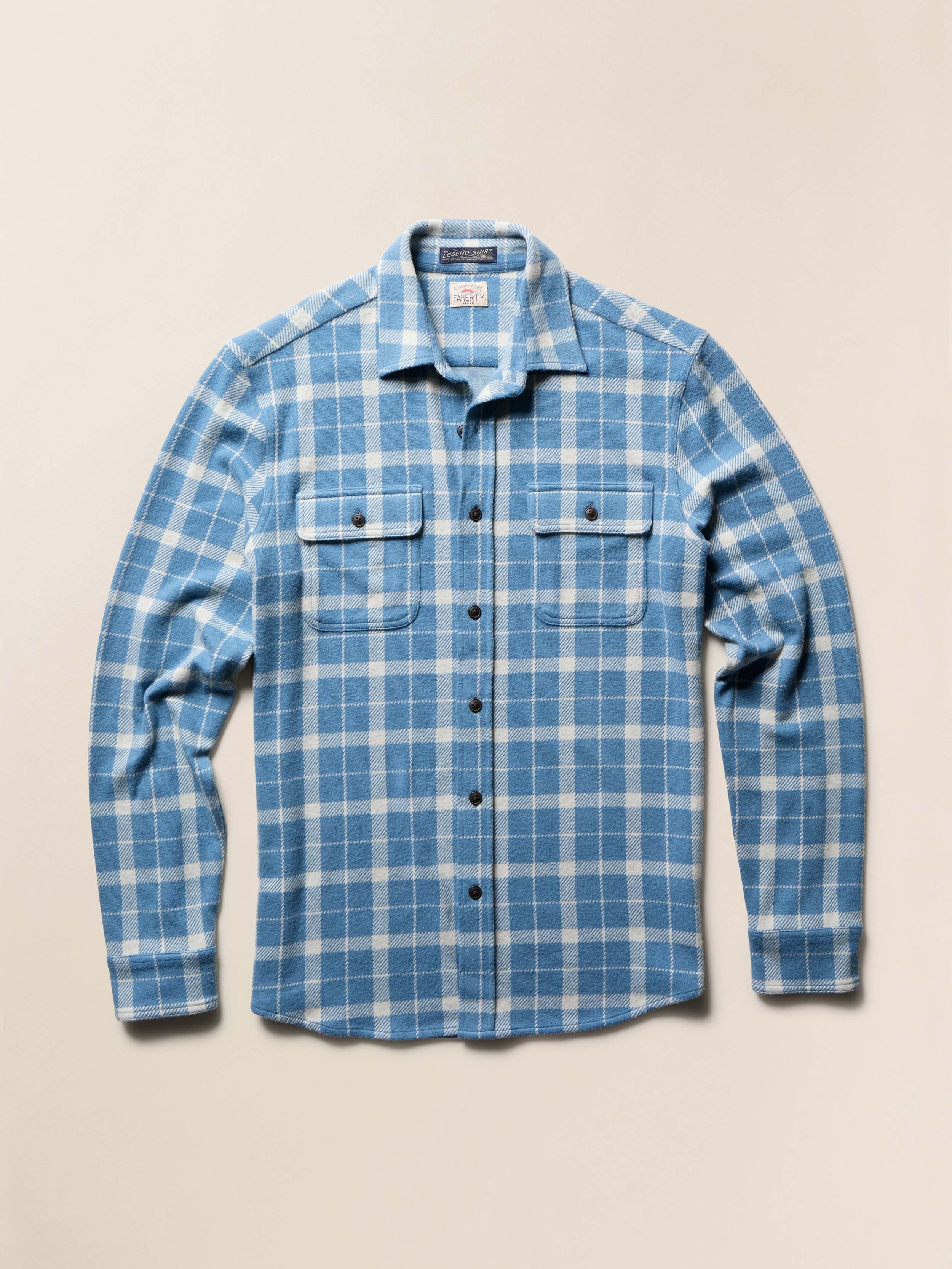 LegendTM Sweater Shirt - Blue Landing Plaid