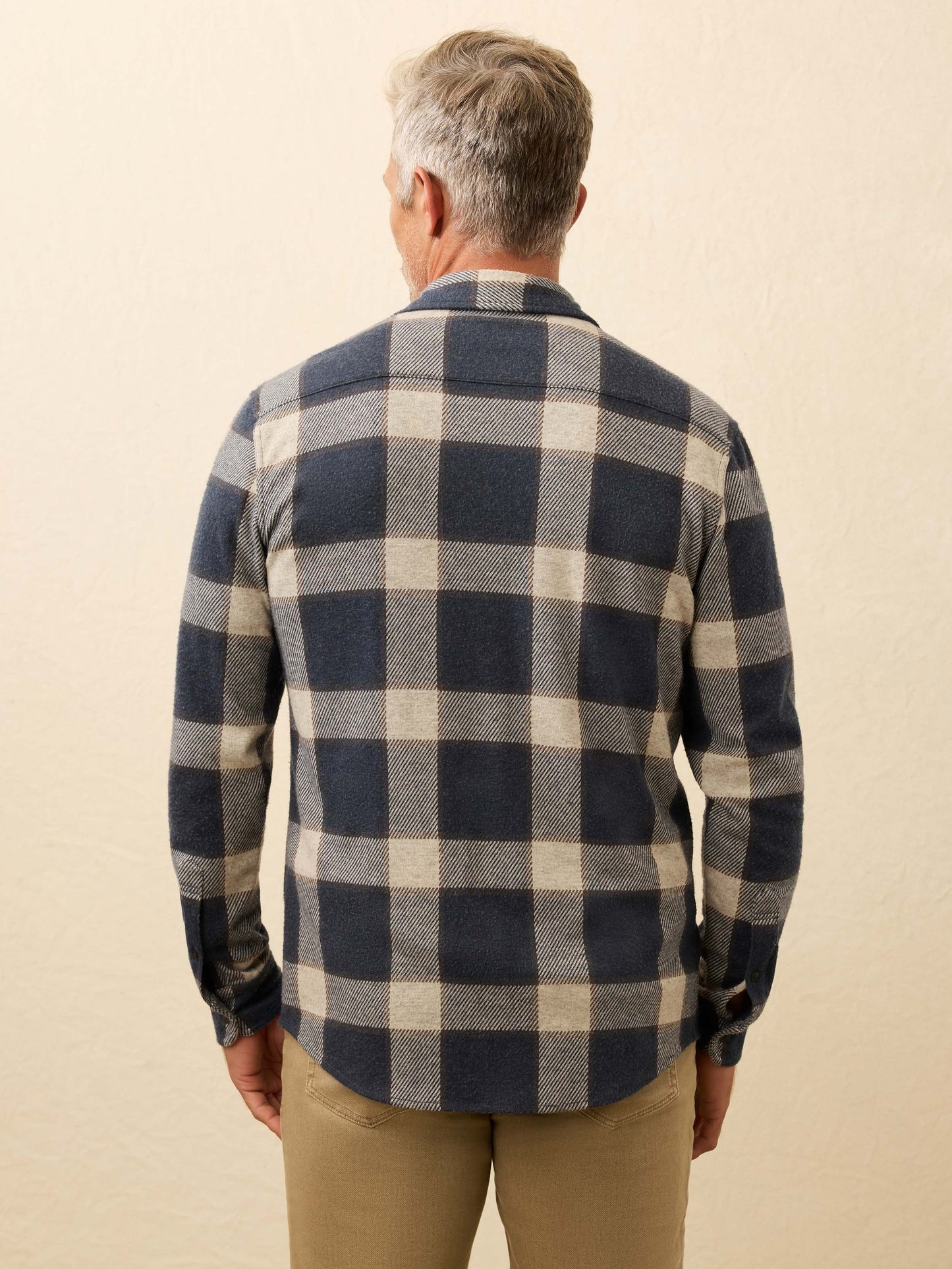 LegendTM Sweater Shirt - Navy Cloud Plaid