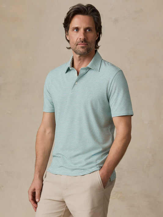 Short-Sleeve MovementTM Polo - Ivory Spring Stripe