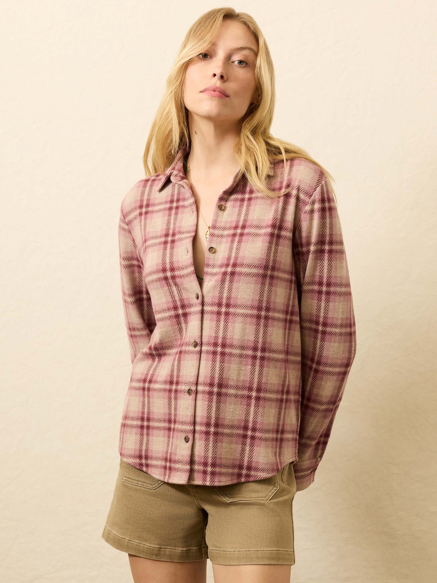 LegendTM Sweater Classic Shirt - Berry Coast Plaid