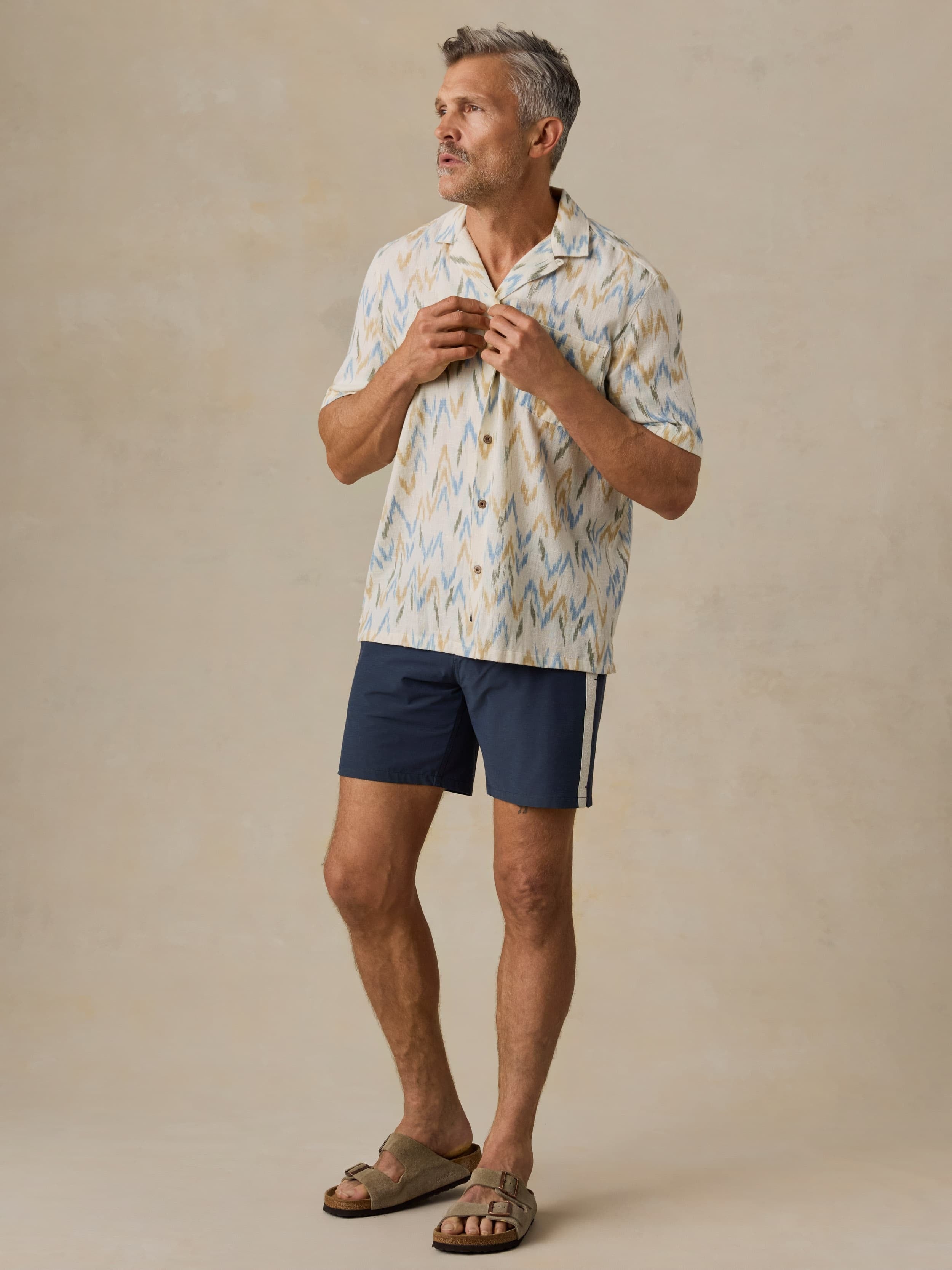 Short-Sleeve Resort Shirt - Belle Isle Ikat