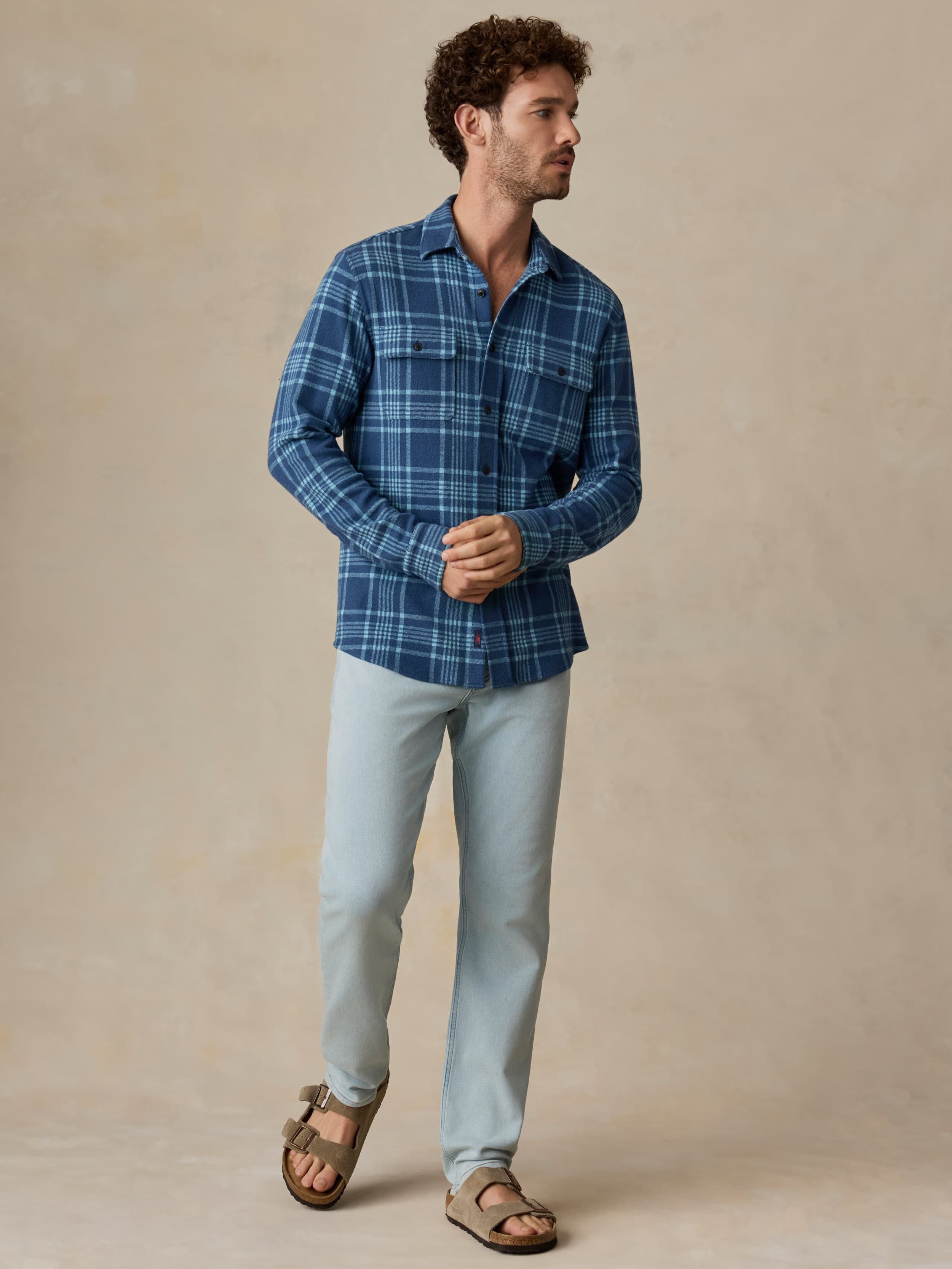 LegendTM Sweater Shirt - Midnight Teal Plaid