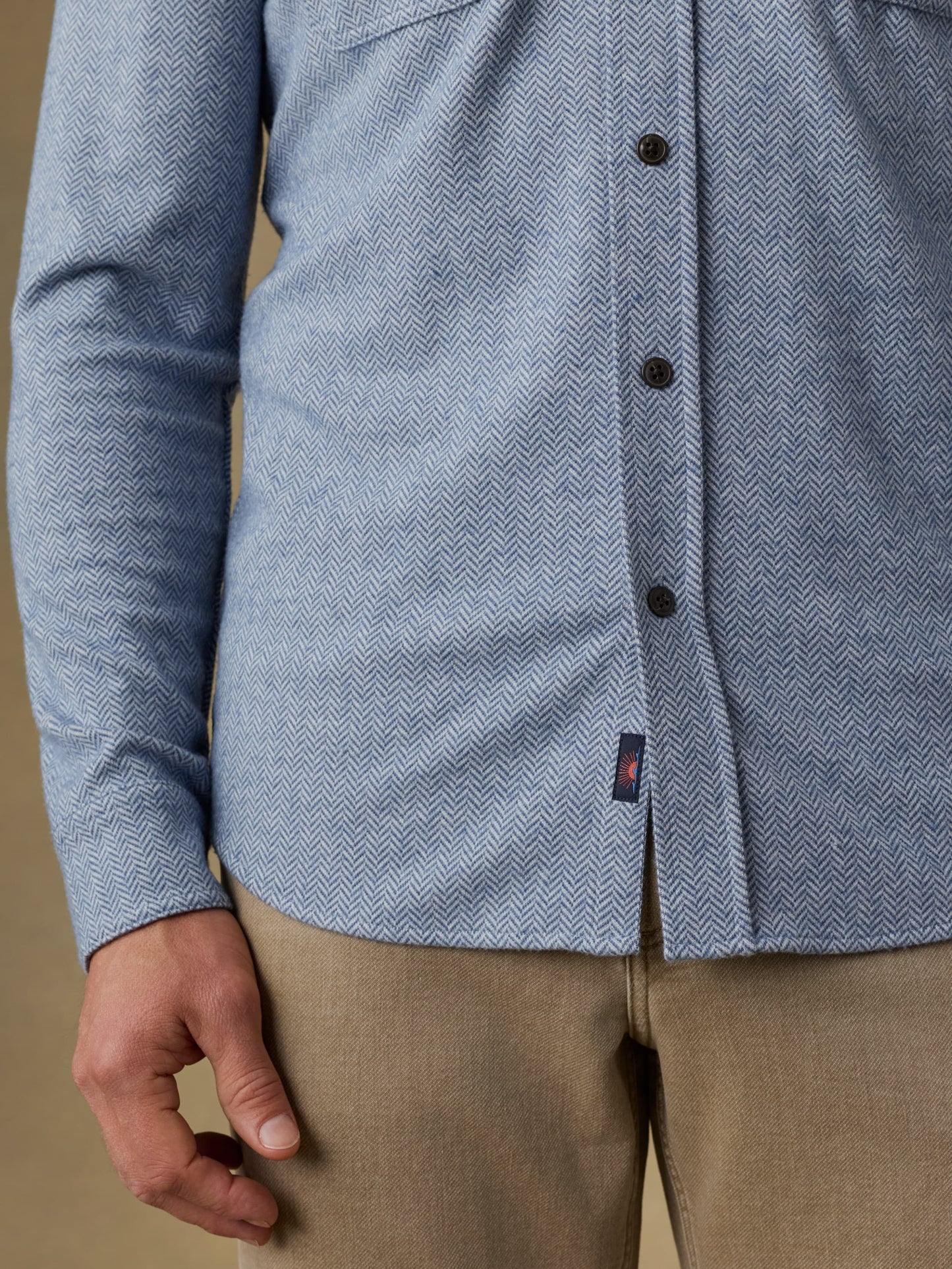 LegendTM Sweater Shirt - Dusty Blue Herringbone