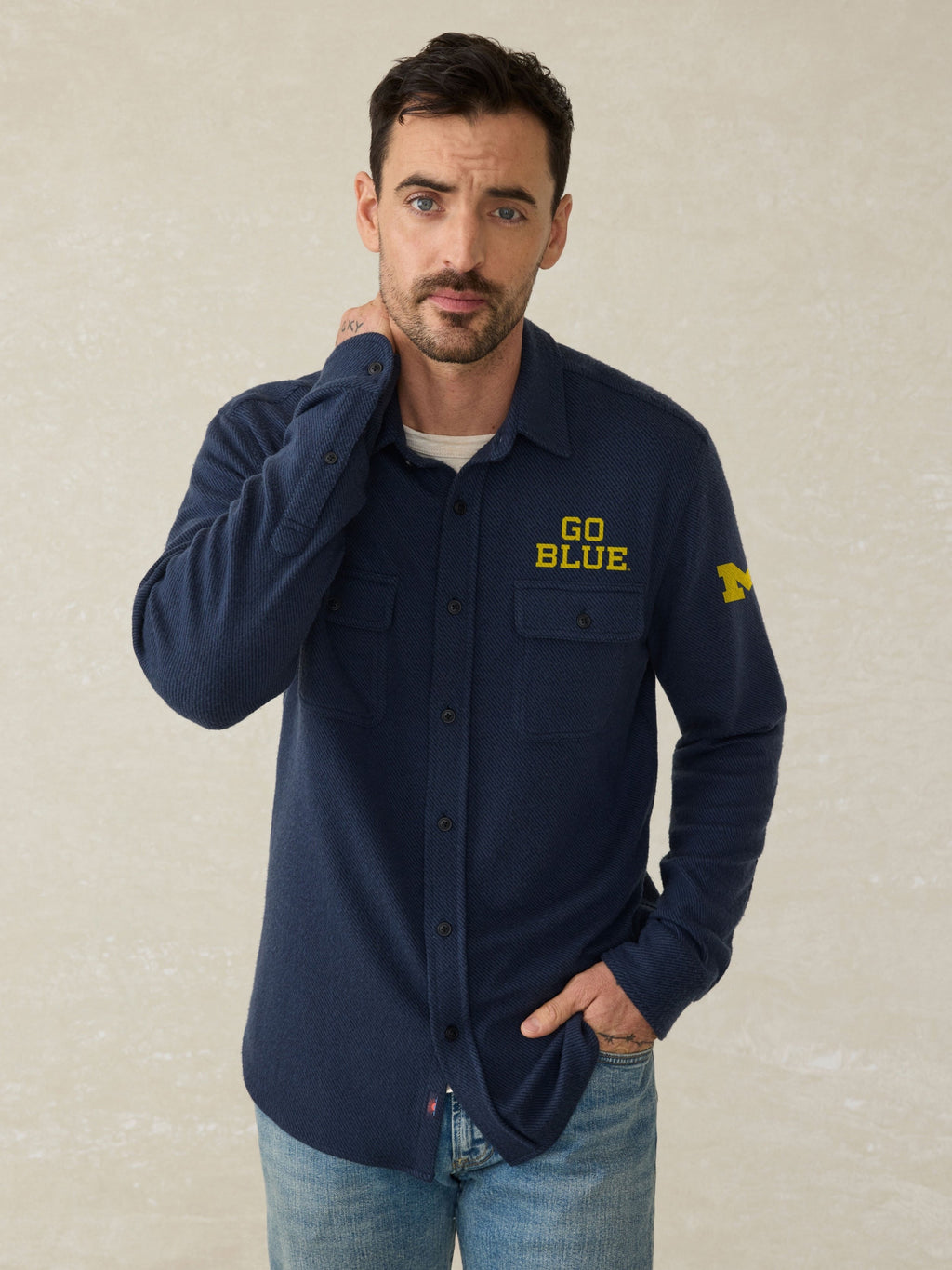 University of Michigan LegendTM Sweater Shirt - Brighton Navy Twill