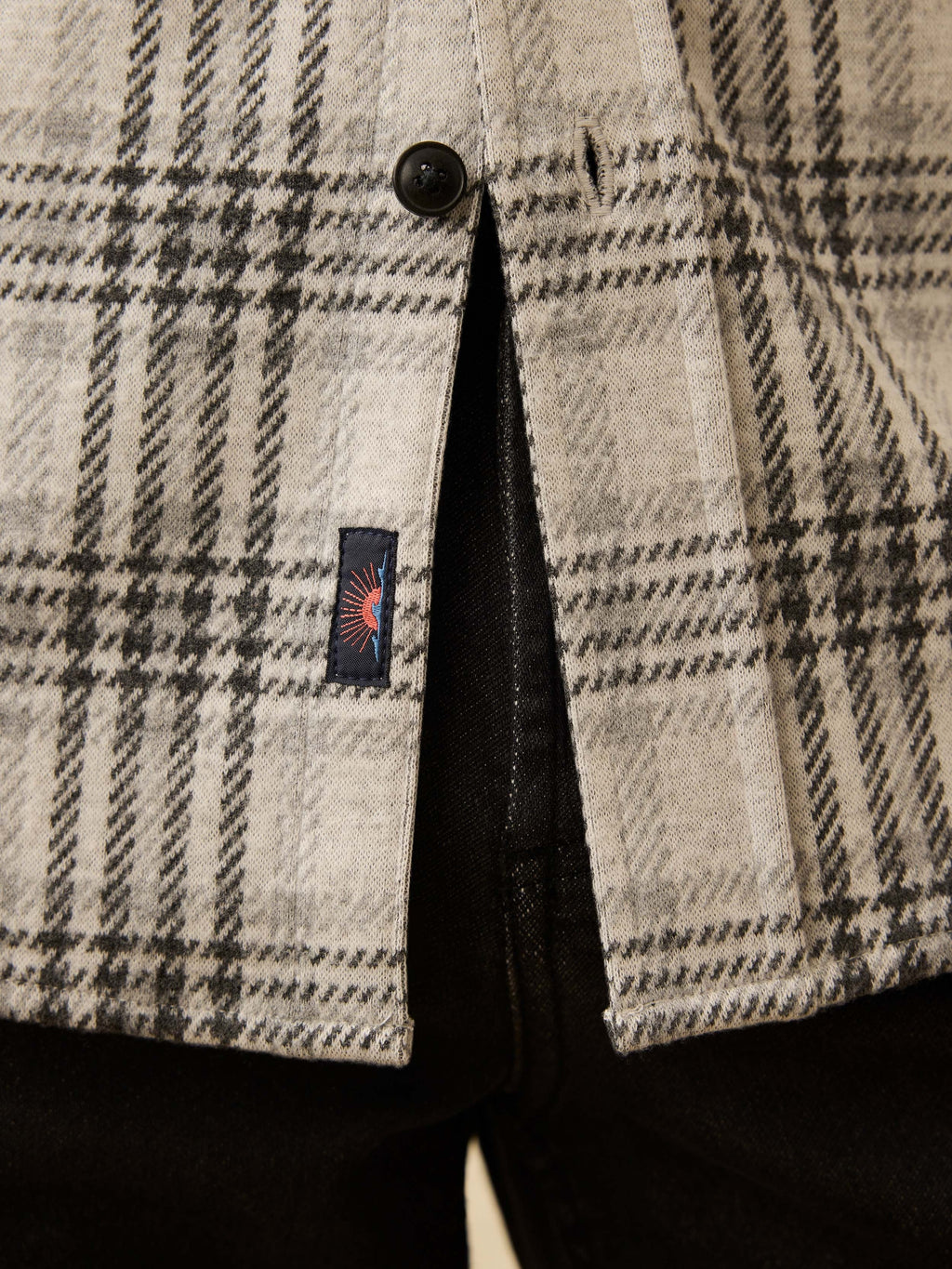 LegendTM Sweater Shirt - Charcoal Cream Plaid