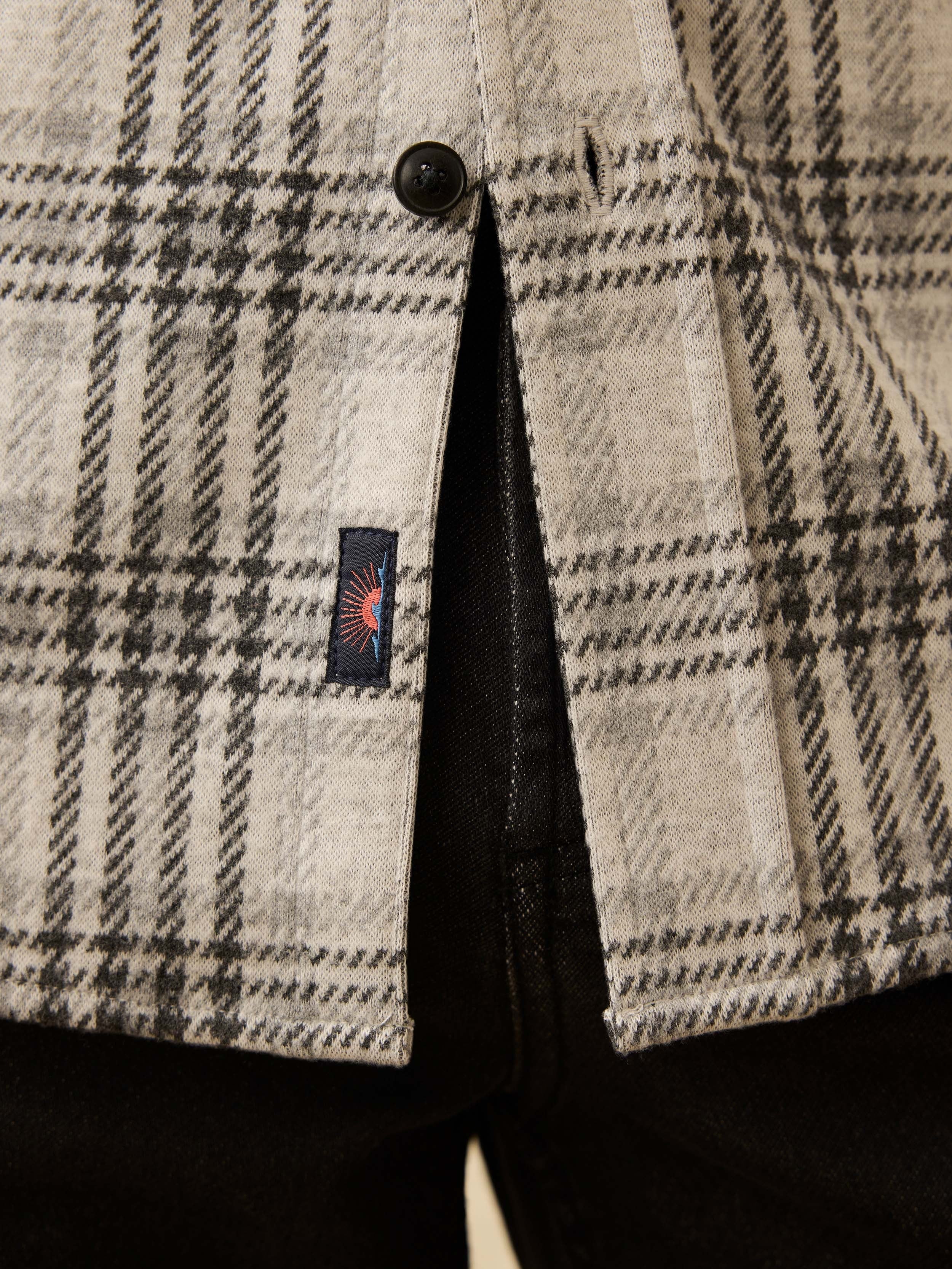 LegendTM Sweater Shirt - Charcoal Cream Plaid
