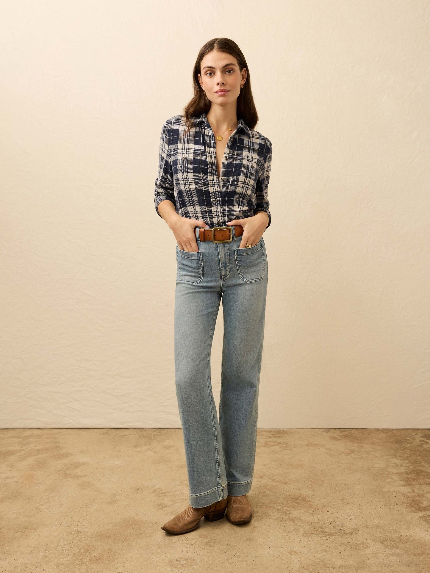 LegendTM Sweater Shirt - Sapphire Lake Plaid