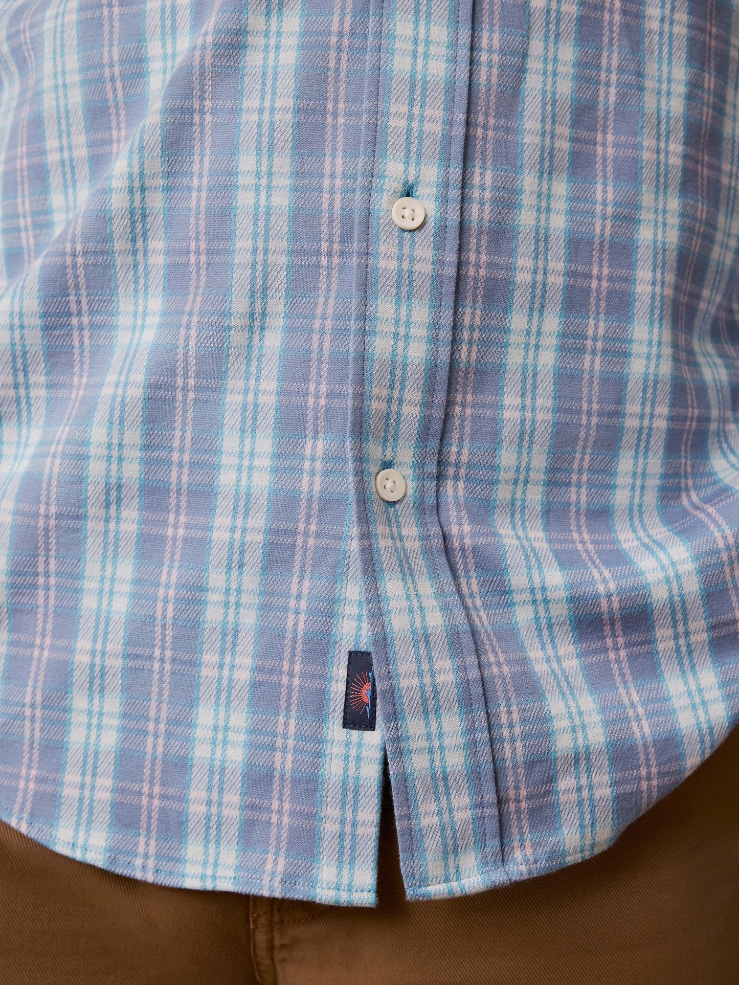 Coastline Knit Shirt - Summer Teal Plaid