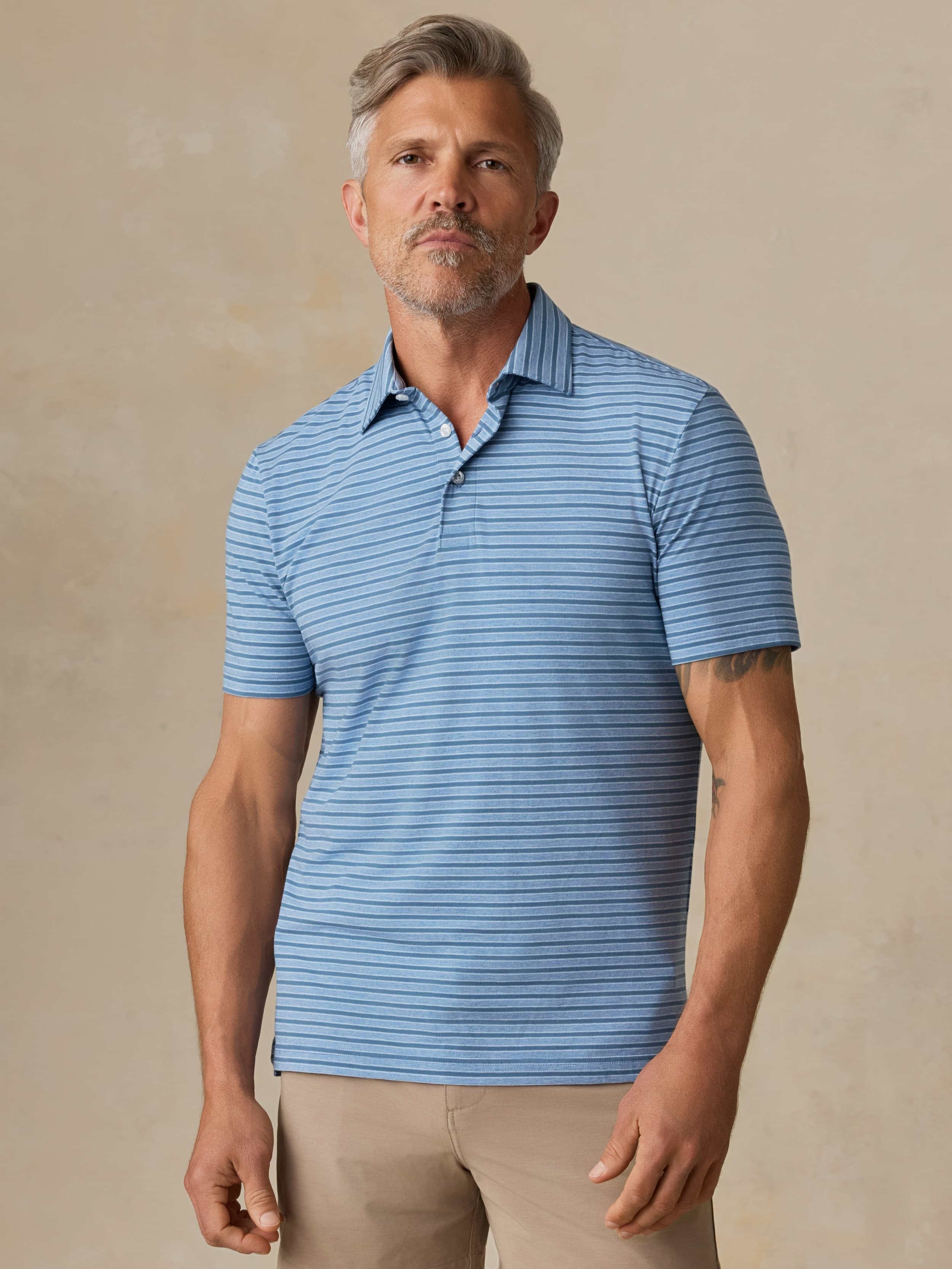 Short-Sleeve MovementTM Polo - Creek Falls Stripe