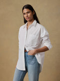 Coastal Poplin Relaxed Shirt - White